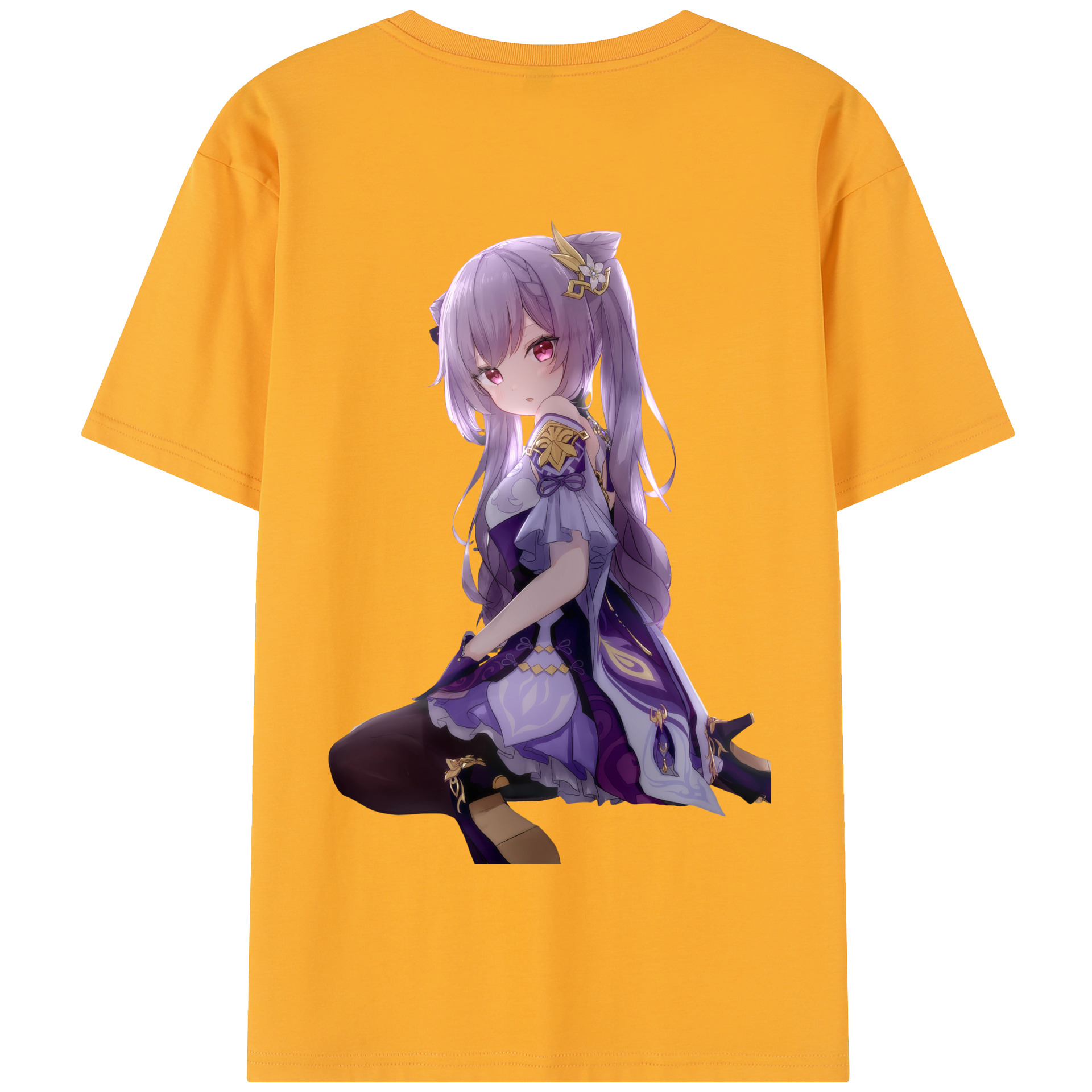 げんし神 刻晴 こくせい genshin Kokusei 綿100％半袖Tシャツ（背面プリント）