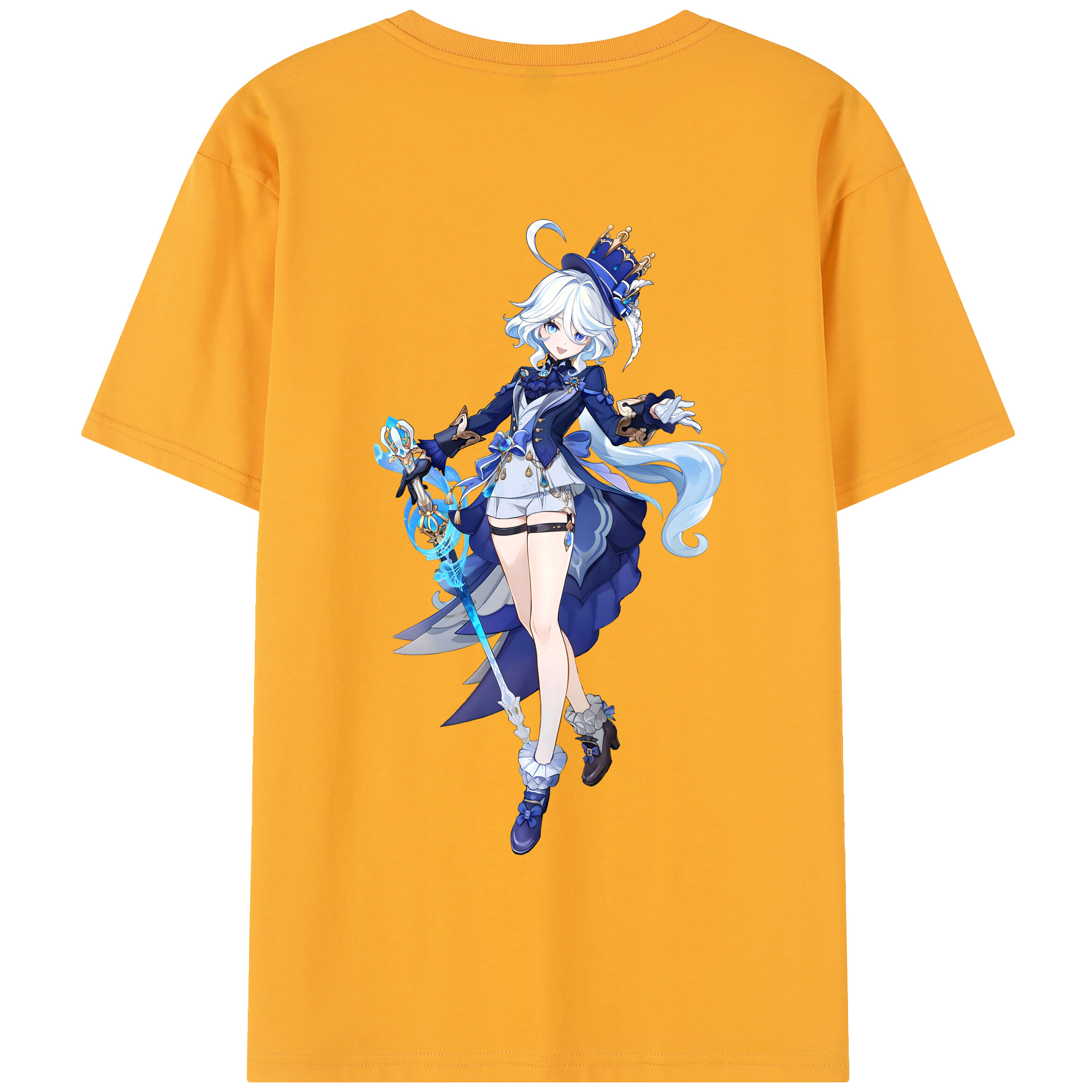 げんし神 フリーナ genshin Furina 綿100％半袖Tシャツ（背面プリント）