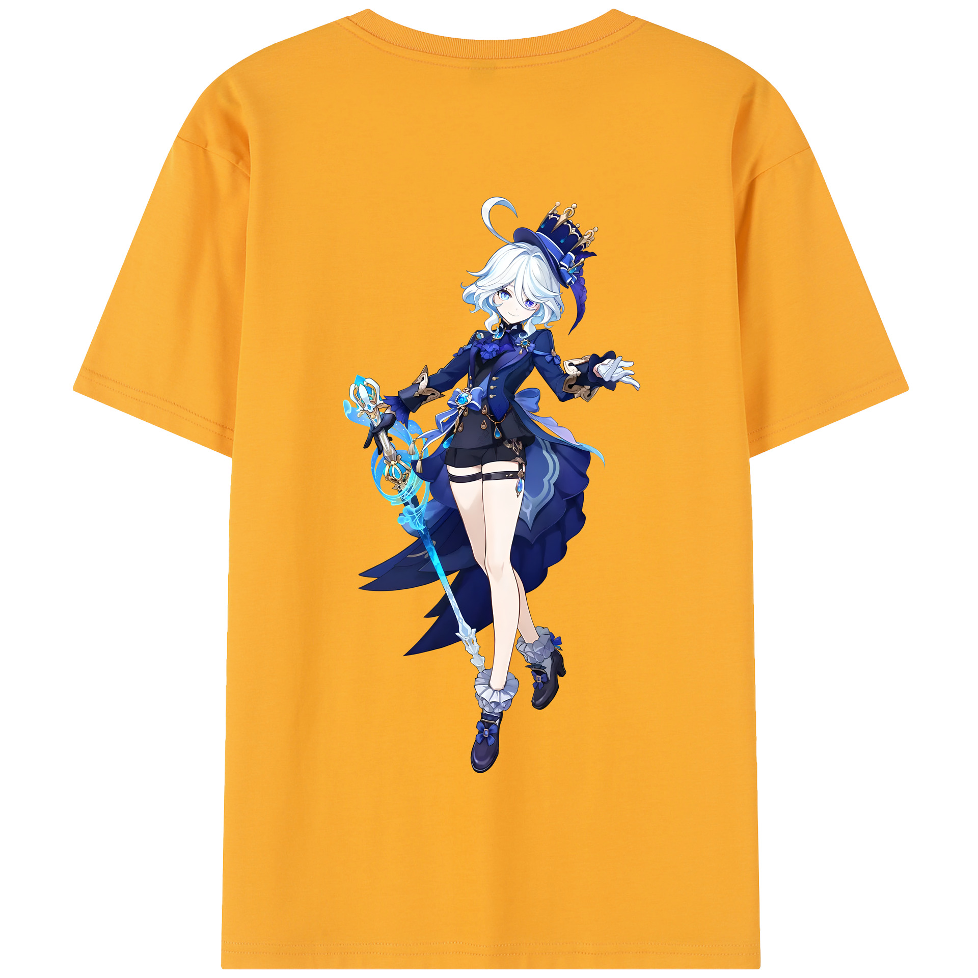げんし神 フリーナ genshin Furina 綿100％半袖Tシャツ（背面プリント）