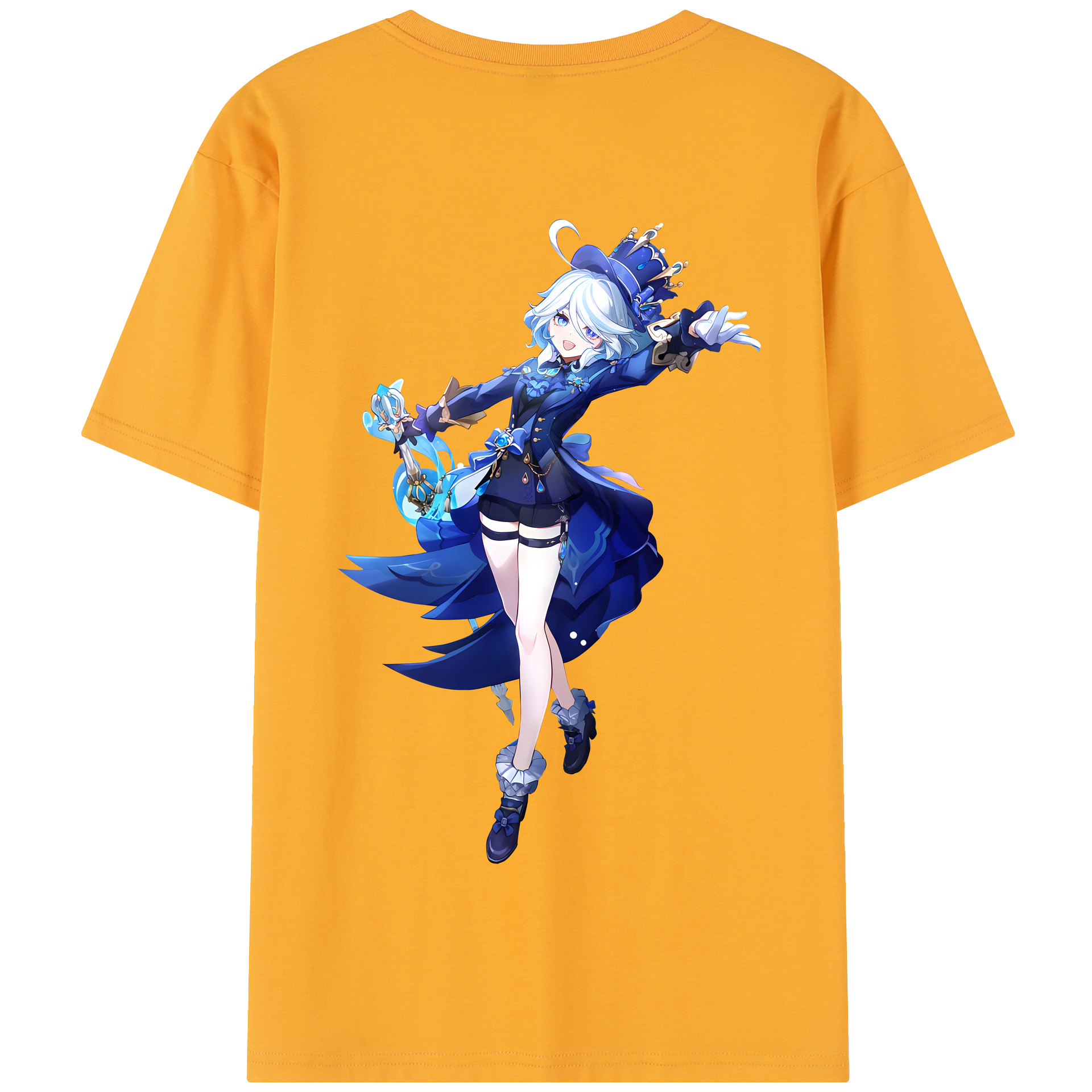 げんし神 フリーナ genshin Furina 綿100％半袖Tシャツ（背面プリント）