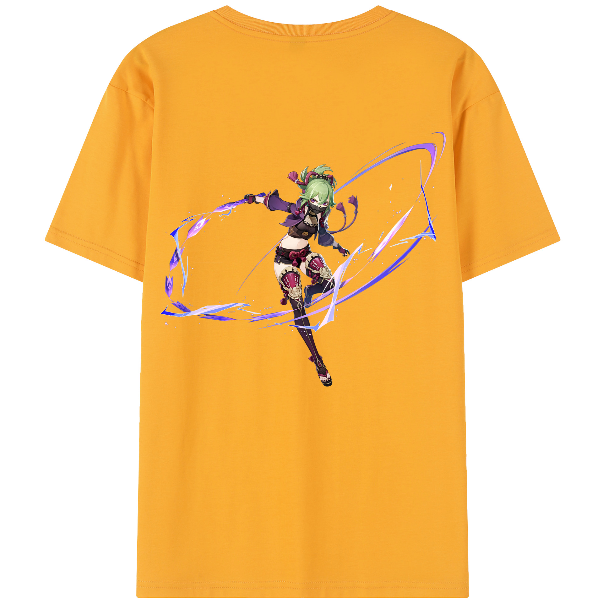 げんし神  久岐忍 くき しのぶ genshin Kuki Shinobu 綿100％半袖Tシャツ（背面プリント）