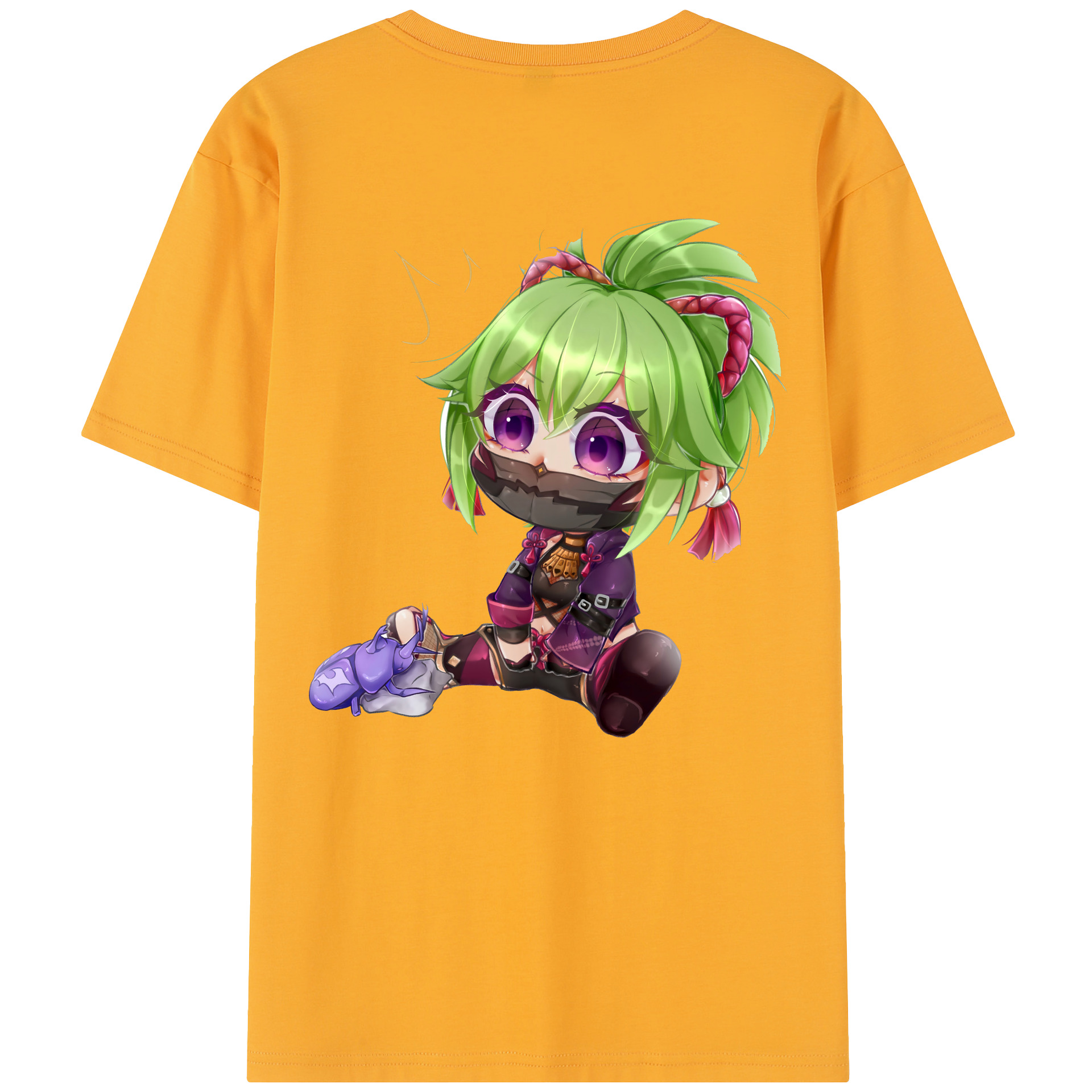 げんし神  久岐忍 くき しのぶ genshin Kuki Shinobu 綿100％半袖Tシャツ（背面プリント）