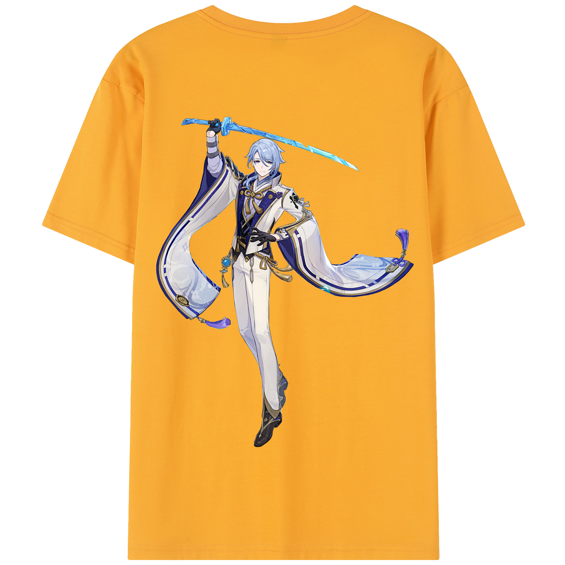 げんし神 神里綾人 かみさとあやと genshin Kamisato Ayato 綿100％半袖Tシャツ（背面プリント）