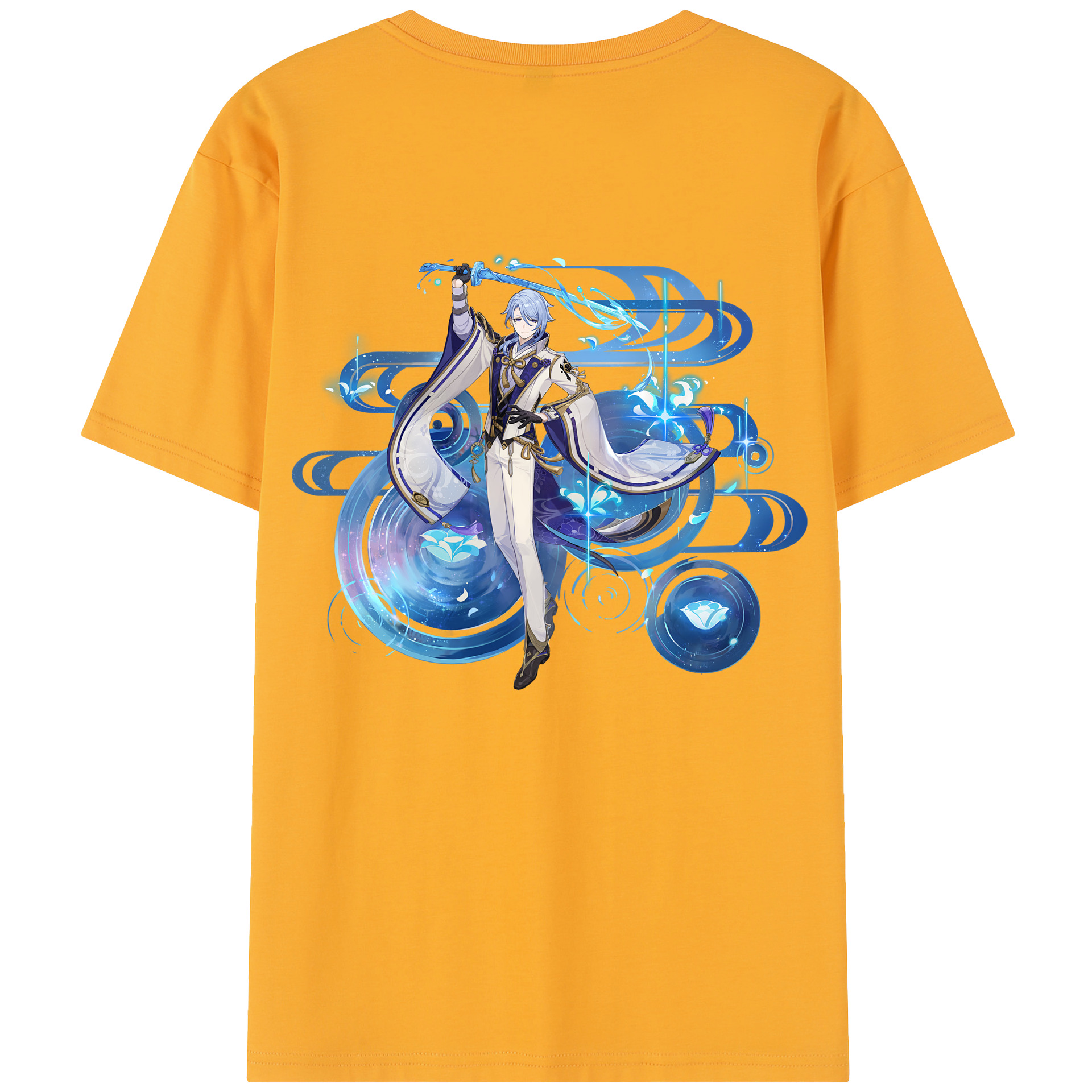 げんし神 神里綾人 かみさとあやと genshin Kamisato Ayato 綿100％半袖Tシャツ（背面プリント）