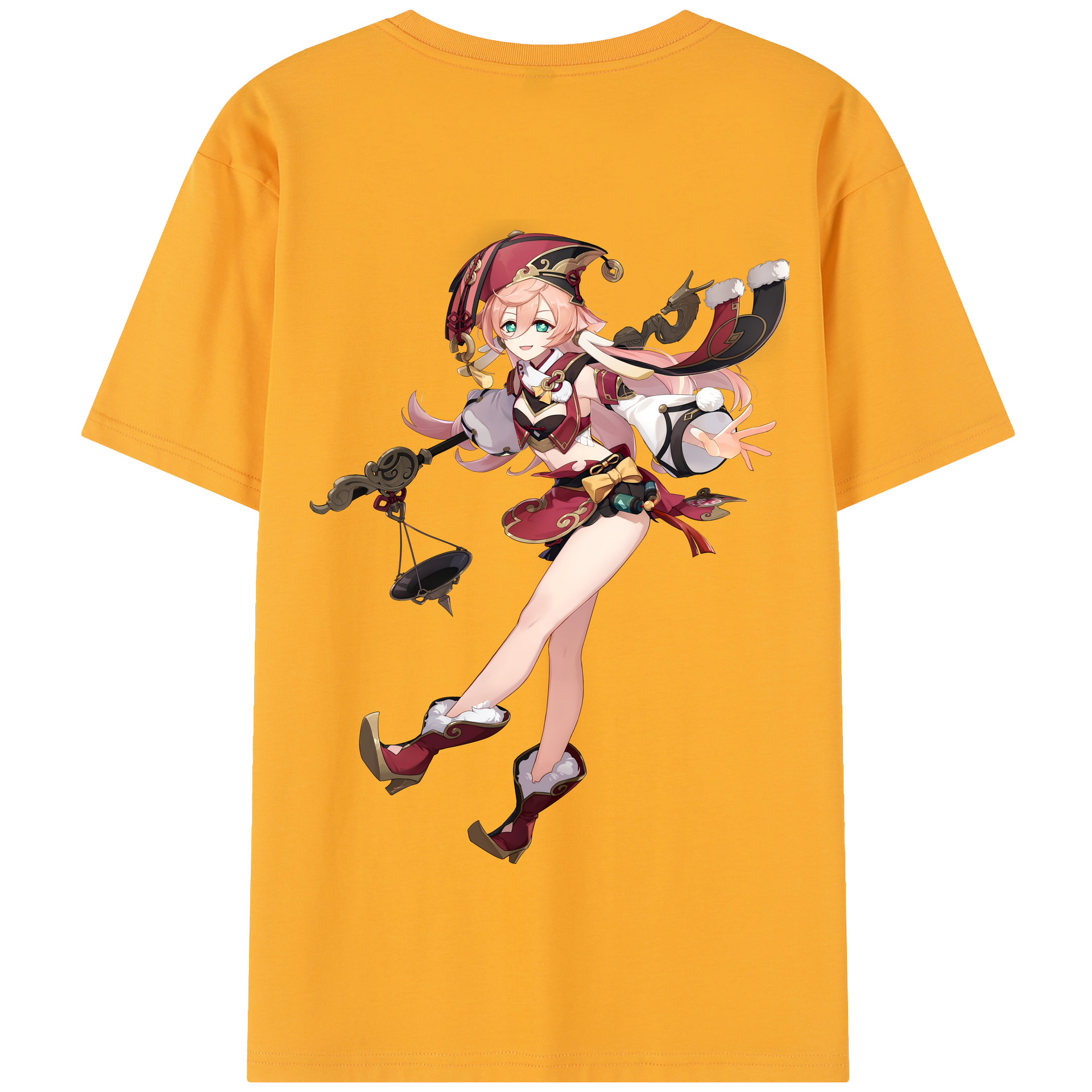 げんし神 ヤンフェイ genshin Yanfei 綿100％半袖Tシャツ（背面プリント）