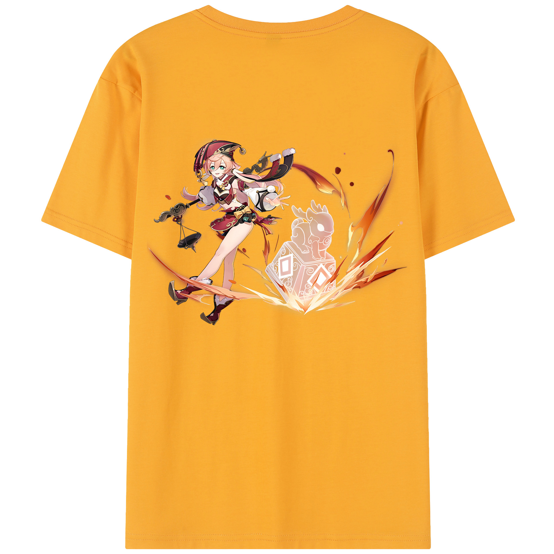 げんし神 ヤンフェイ genshin Yanfei 綿100％半袖Tシャツ（背面プリント）