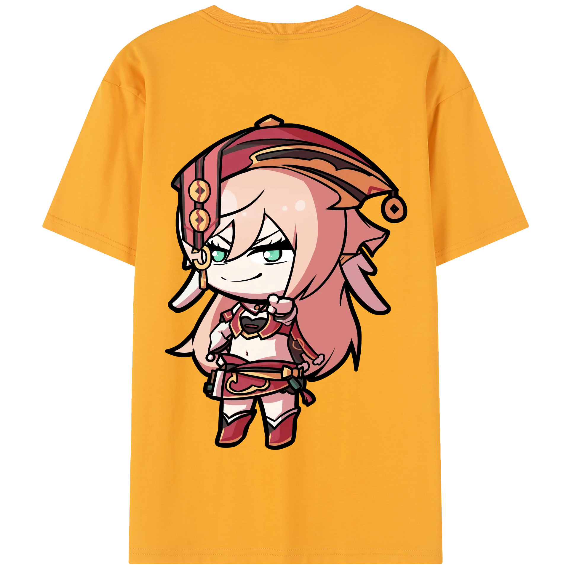 げんし神 ヤンフェイ genshin Yanfei 綿100％半袖Tシャツ（背面プリント）