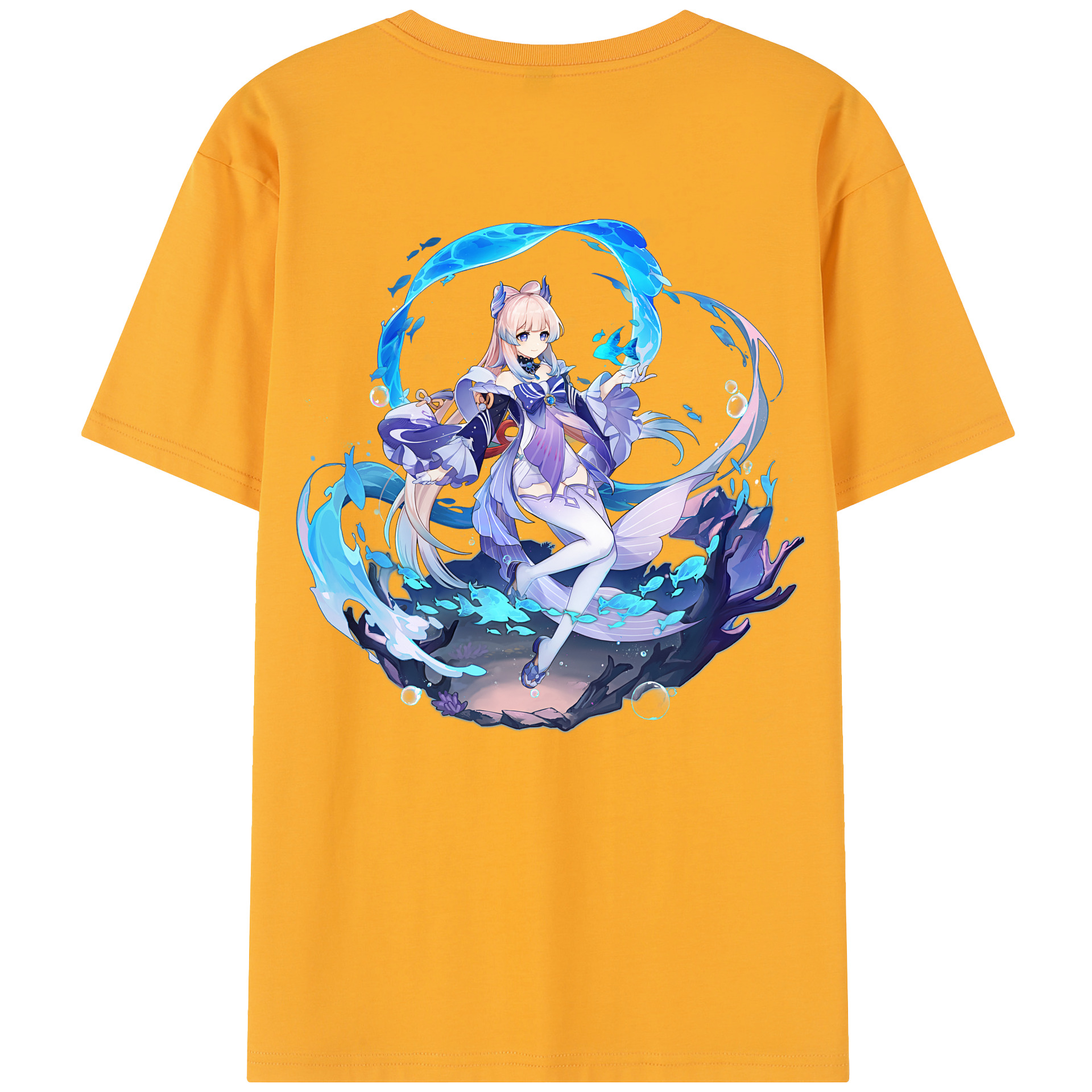 げんし神 珊瑚宮心海 サンゴノミヤ・ココミ genshin Sangonomiya Kokomi 綿100％半袖Tシャツ（背面プリント）