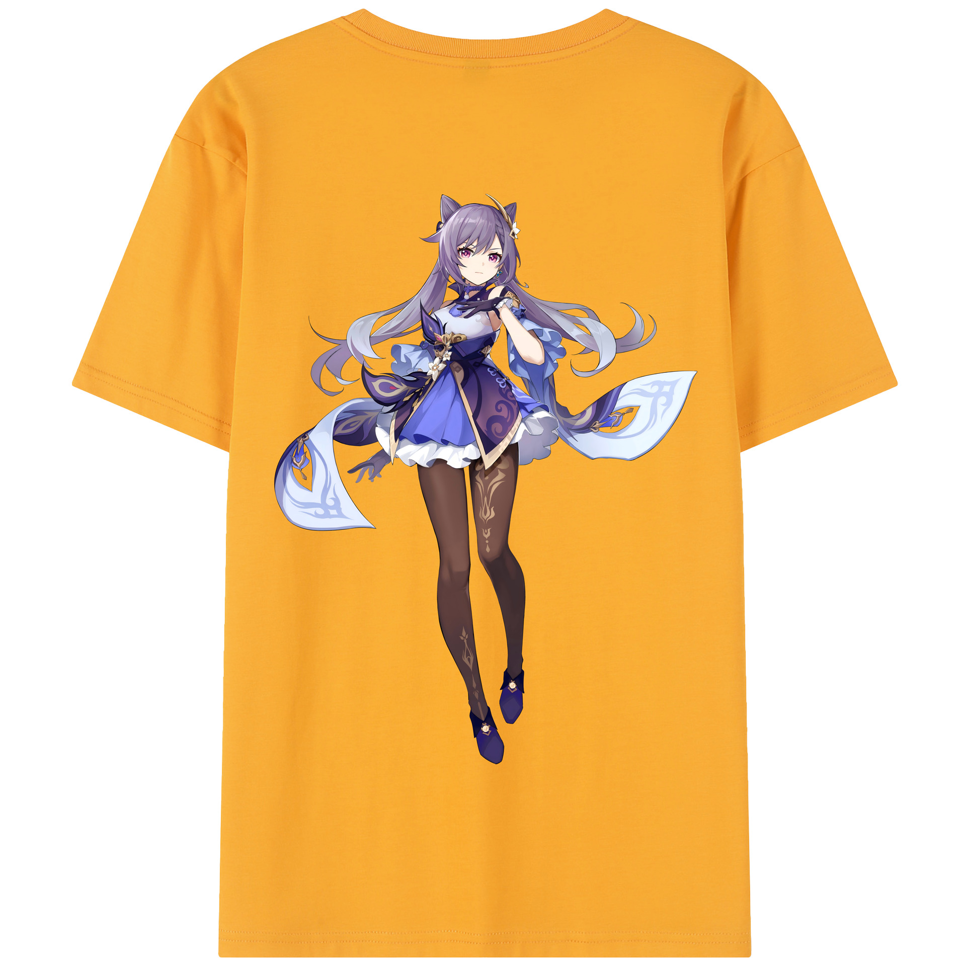 げんし神 刻晴 こくせい genshin Kokusei 綿100％半袖Tシャツ（背面プリント）