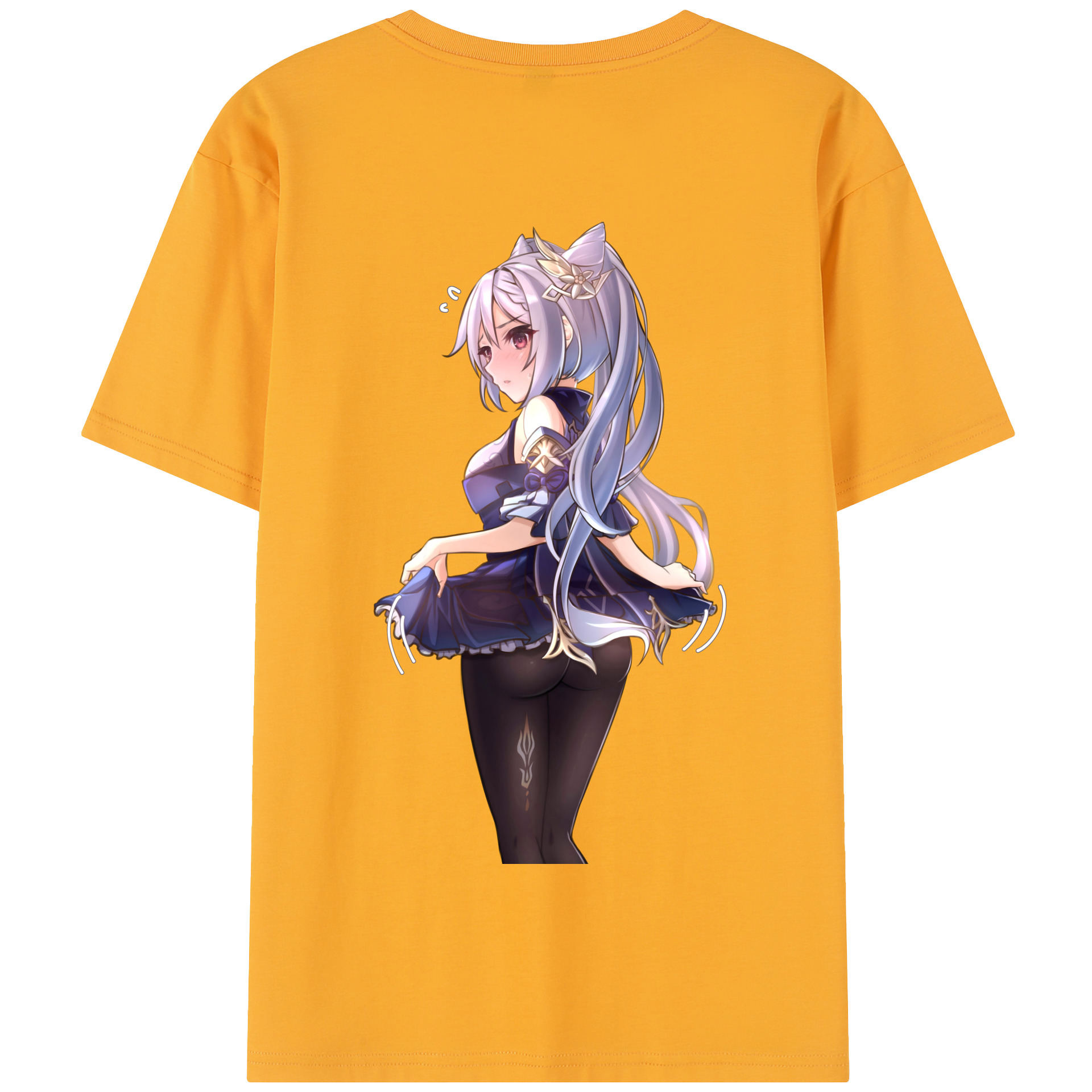 げんし神 刻晴 こくせい genshin Kokusei 綿100％半袖Tシャツ（背面プリント）