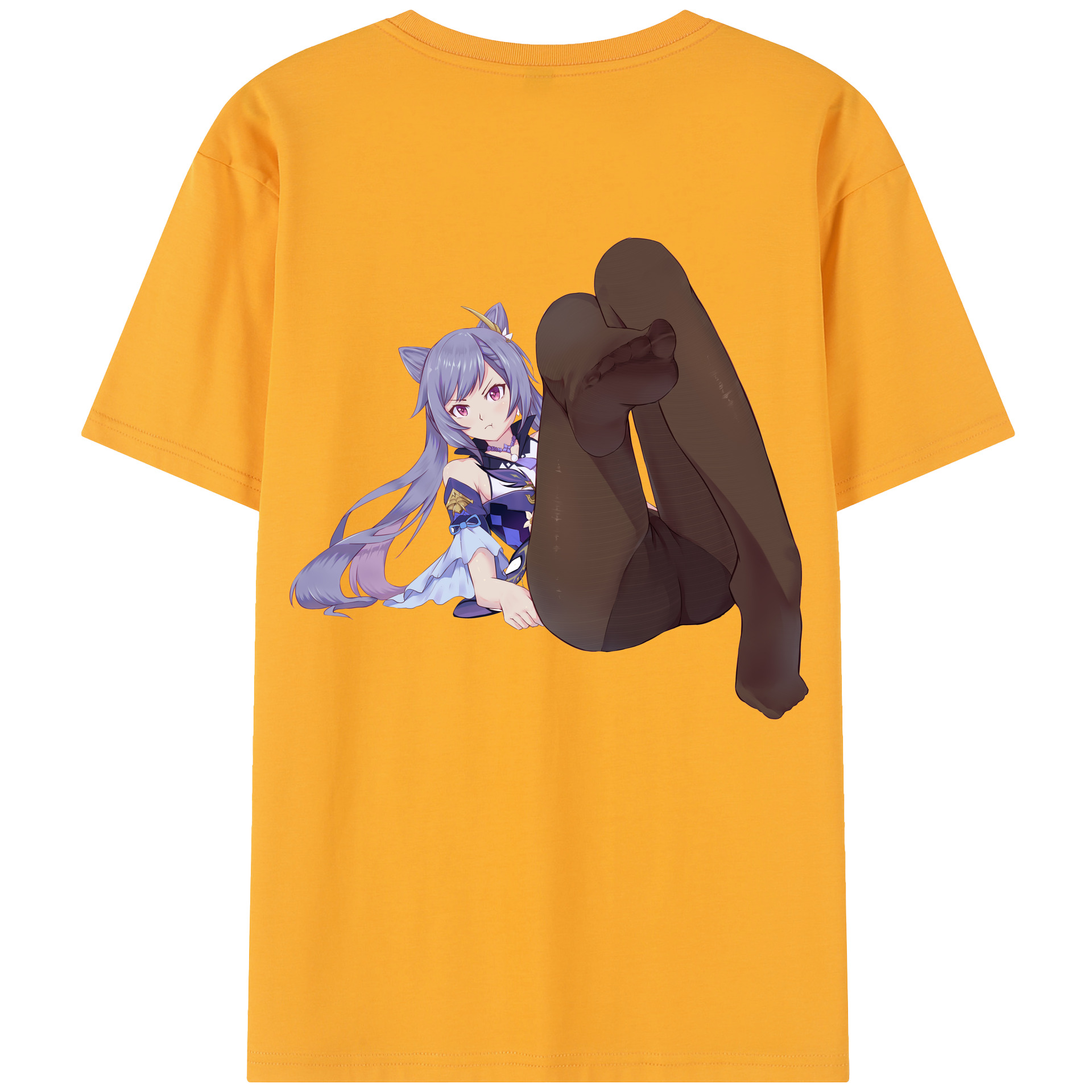 げんし神 刻晴 こくせい genshin Kokusei 綿100％半袖Tシャツ（背面プリント）