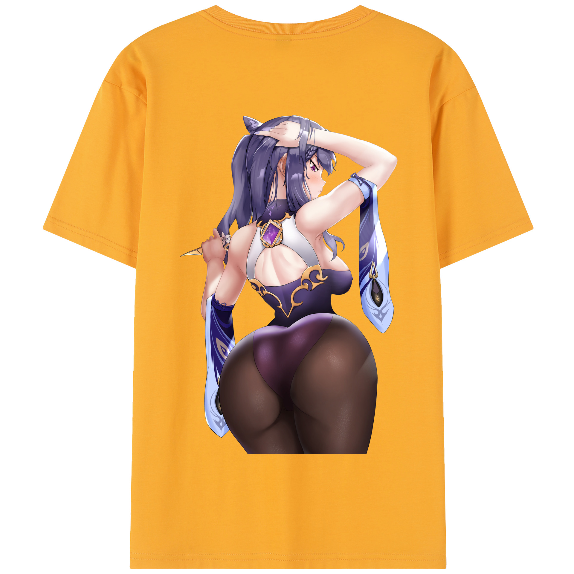 げんし神 刻晴 こくせい genshin Kokusei 綿100％半袖Tシャツ（背面プリント）