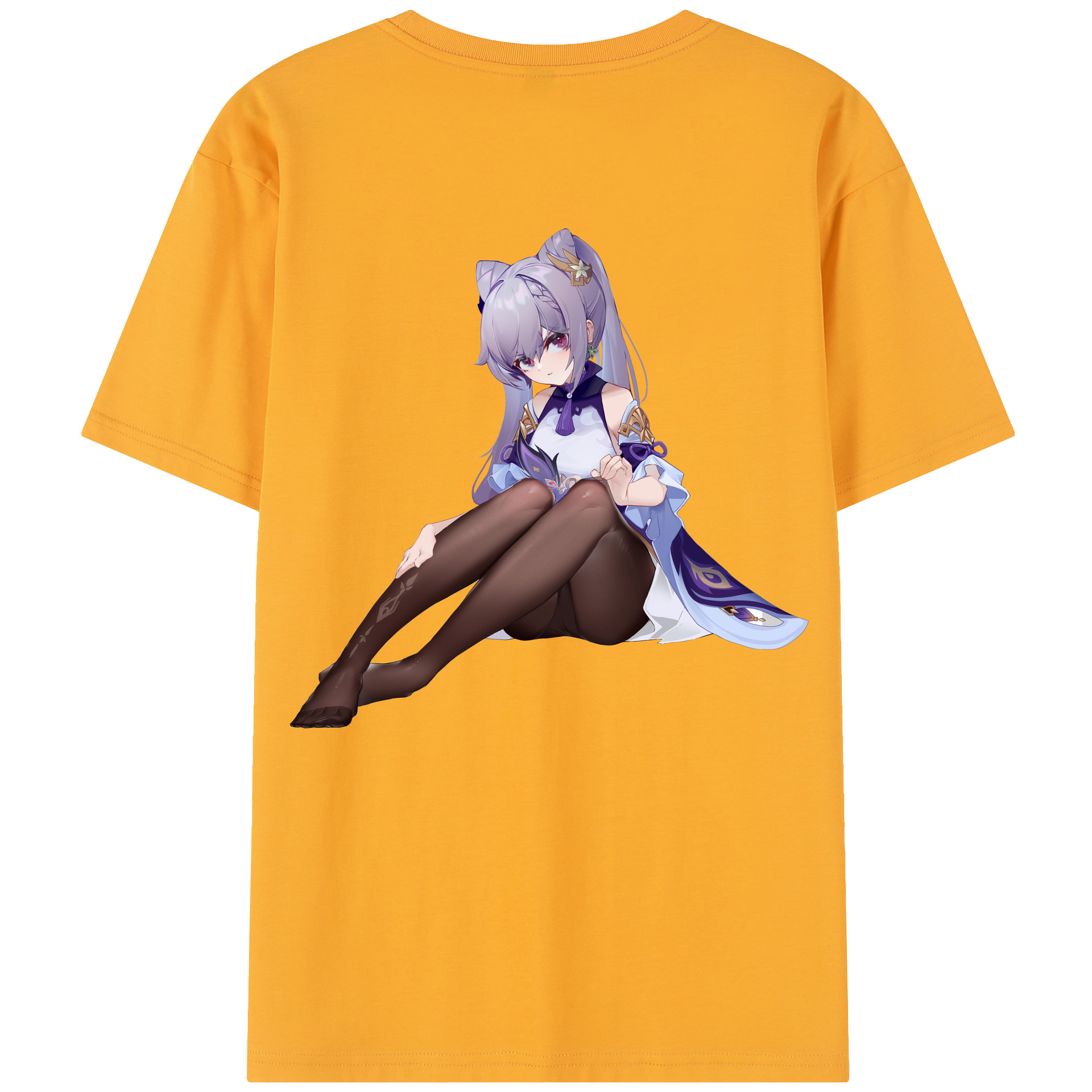 げんし神 刻晴 こくせい genshin Kokusei 綿100％半袖Tシャツ（背面プリント）