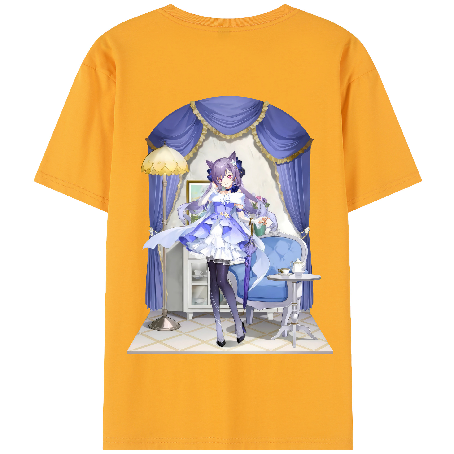 げんし神 刻晴 こくせい genshin Kokusei 綿100％半袖Tシャツ（背面プリント）