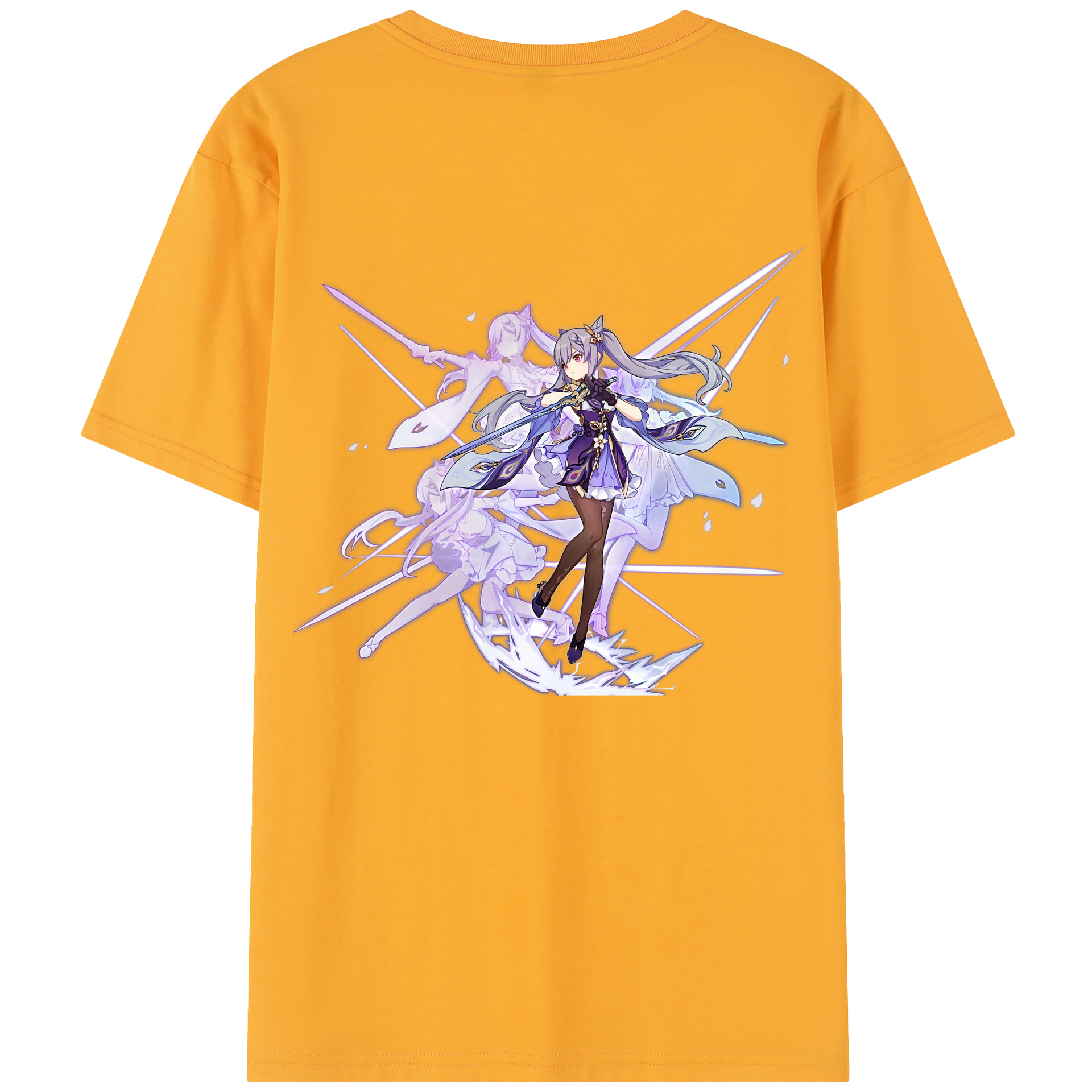 げんし神 刻晴 こくせい genshin Kokusei 綿100％半袖Tシャツ（背面プリント）