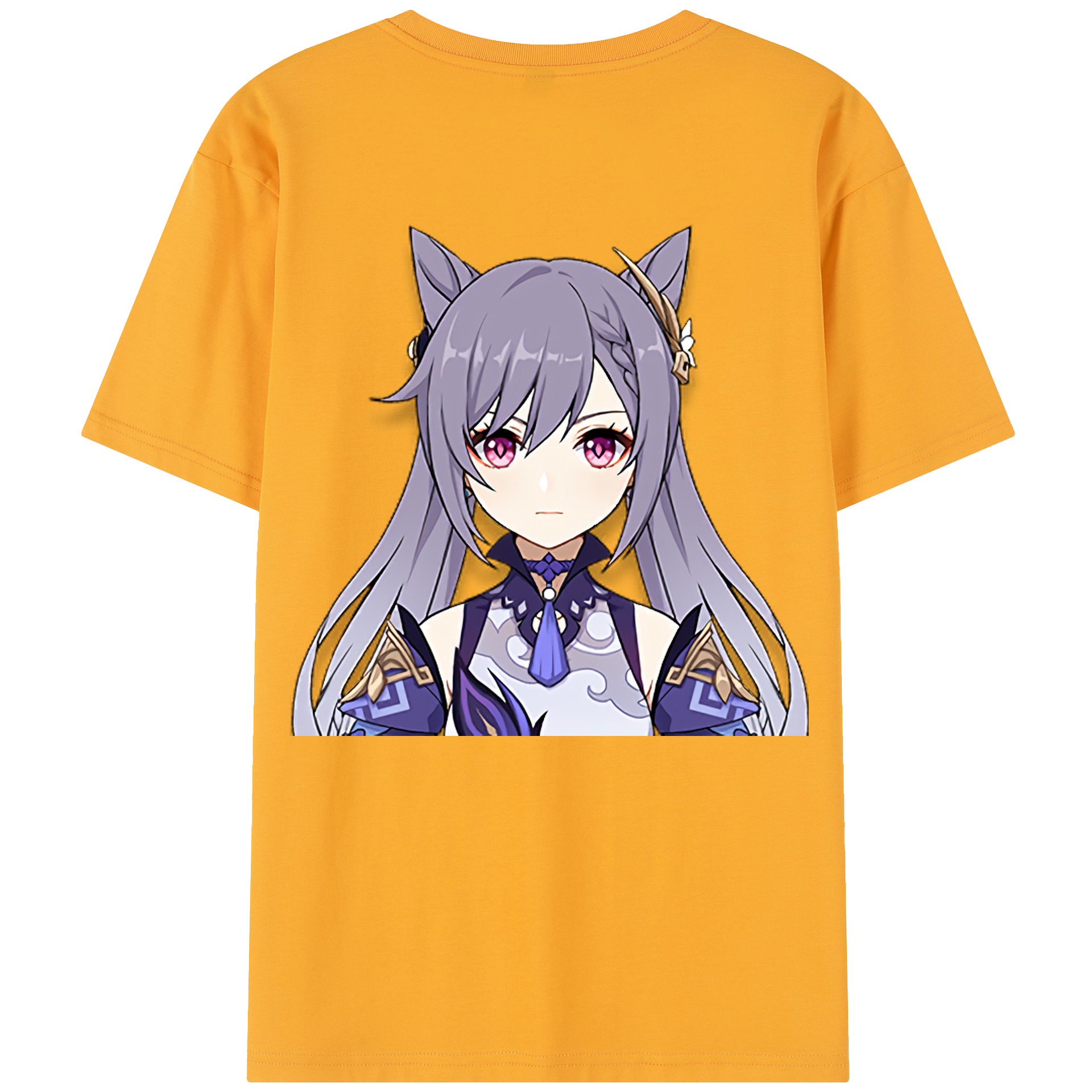 げんし神 刻晴 こくせい genshin Kokusei 綿100％半袖Tシャツ（背面プリント）