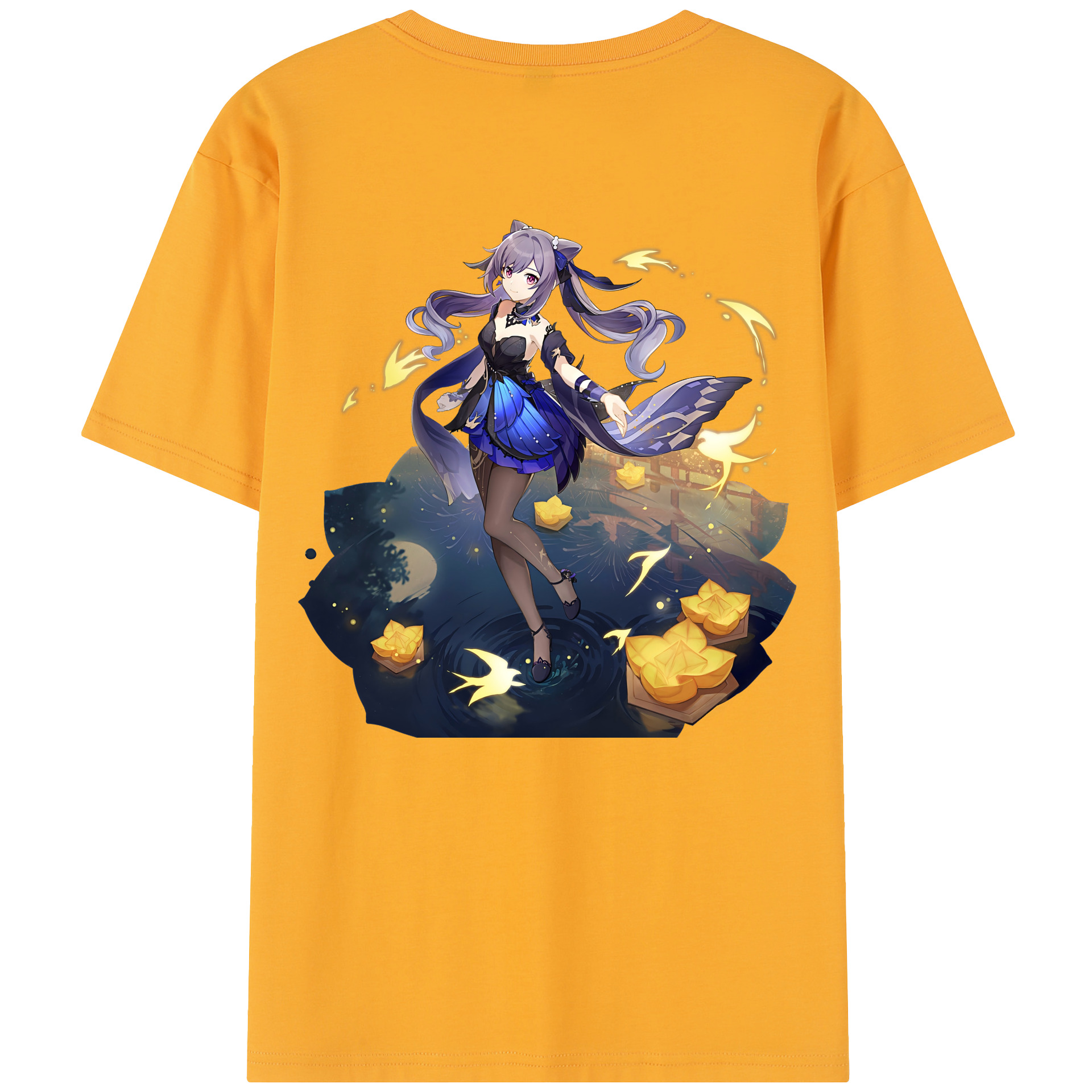 げんし神 刻晴 こくせい genshin Kokusei 綿100％半袖Tシャツ（背面プリント）