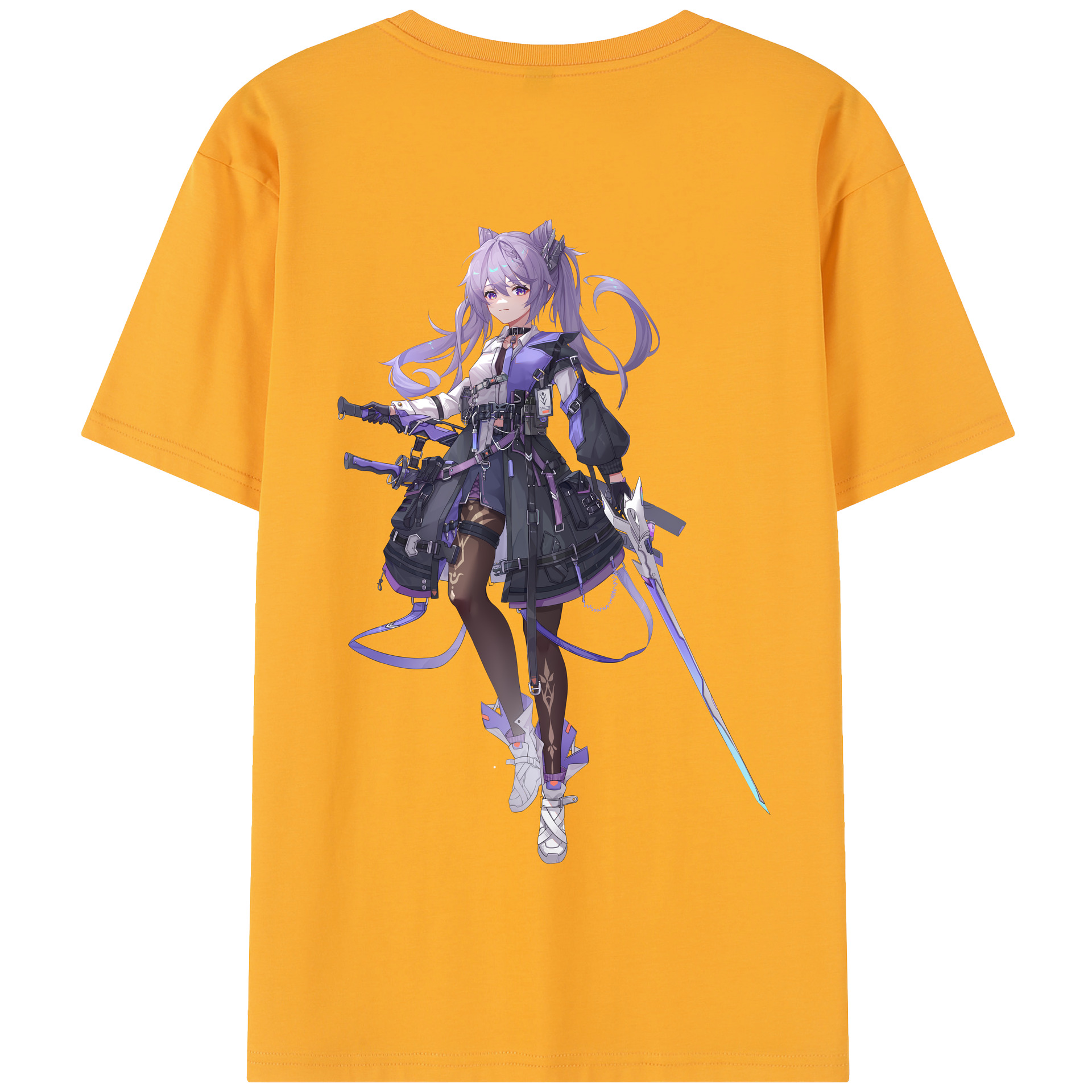 げんし神 刻晴 こくせい genshin Kokusei 綿100％半袖Tシャツ（背面プリント）