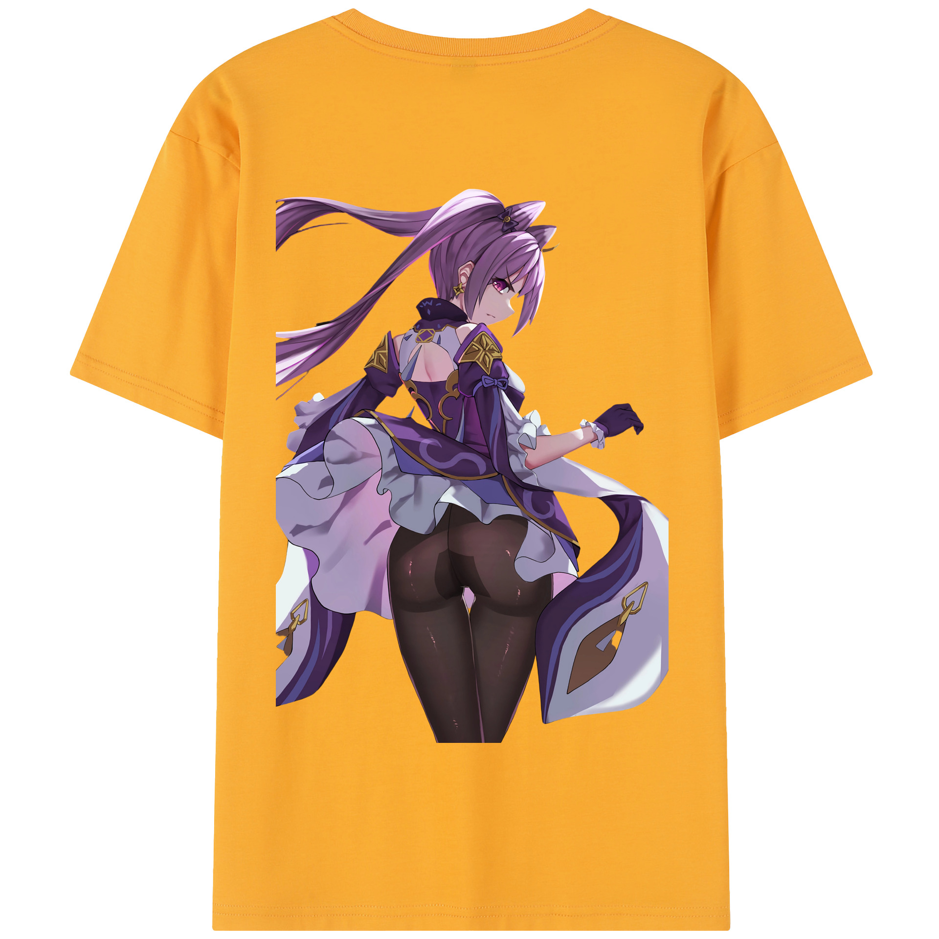 げんし神 刻晴 こくせい genshin Kokusei 綿100％半袖Tシャツ（背面プリント）
