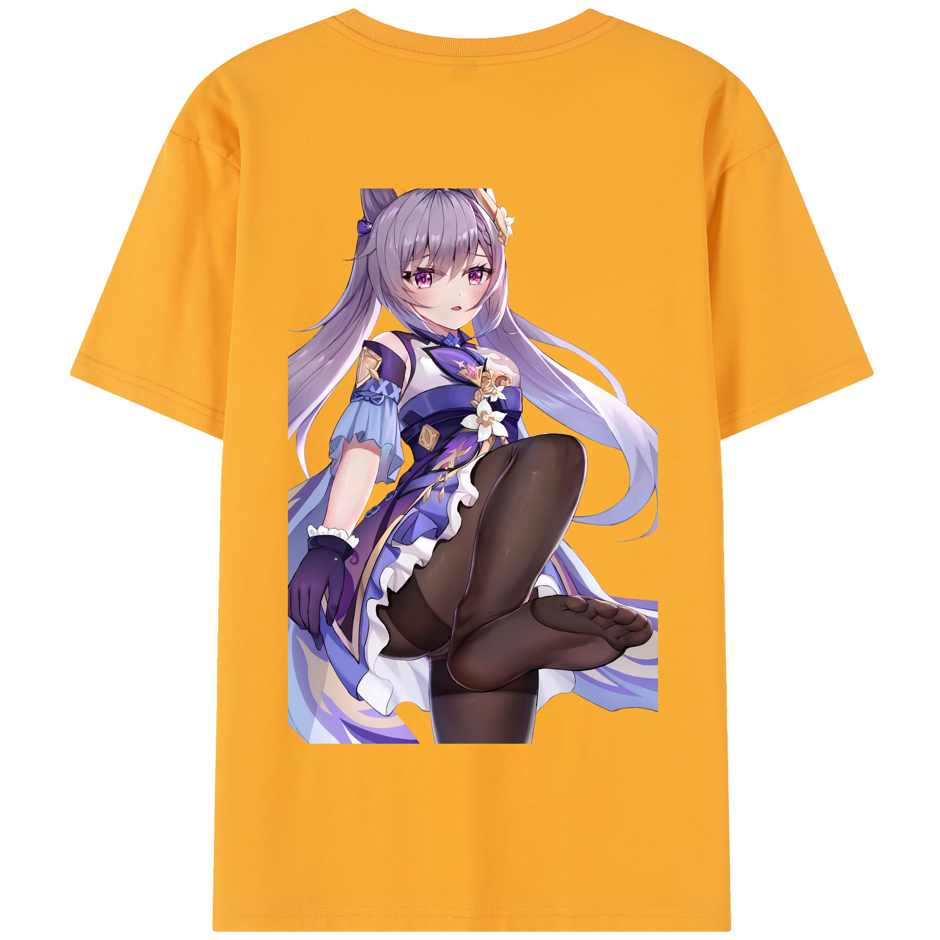 げんし神 刻晴 こくせい genshin Kokusei 綿100％半袖Tシャツ（背面プリント）