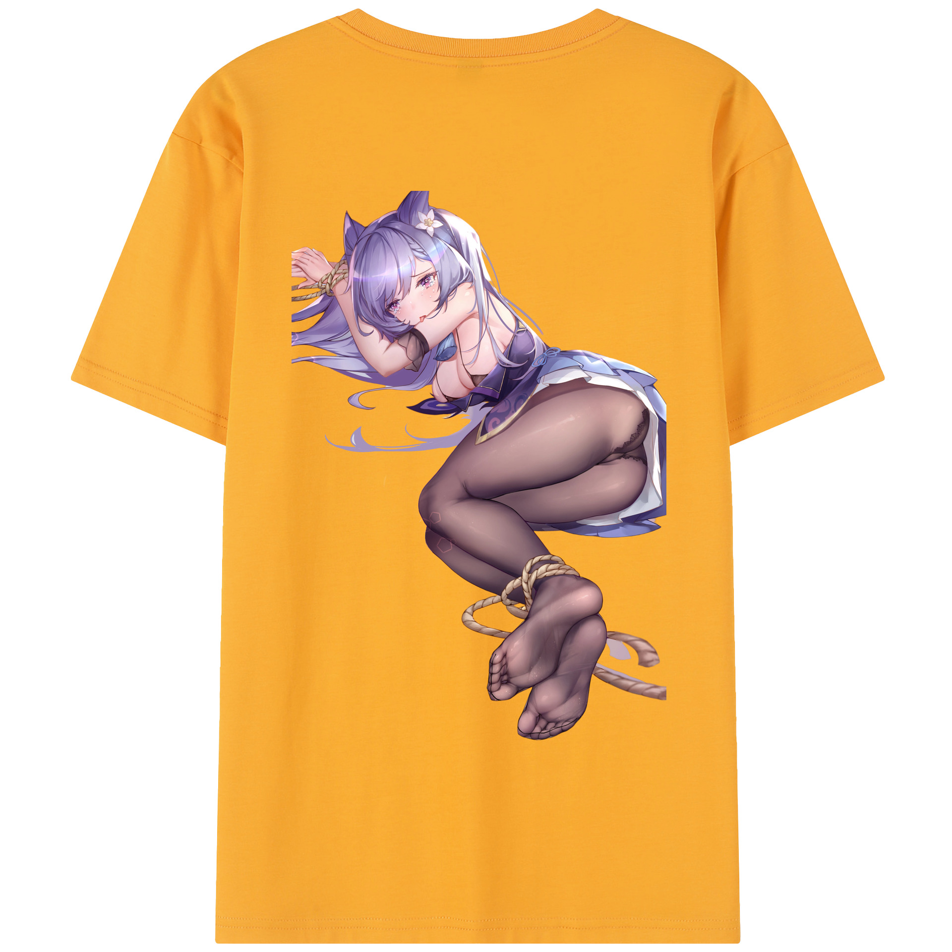 げんし神 刻晴 こくせい genshin Kokusei 綿100％半袖Tシャツ（背面プリント）
