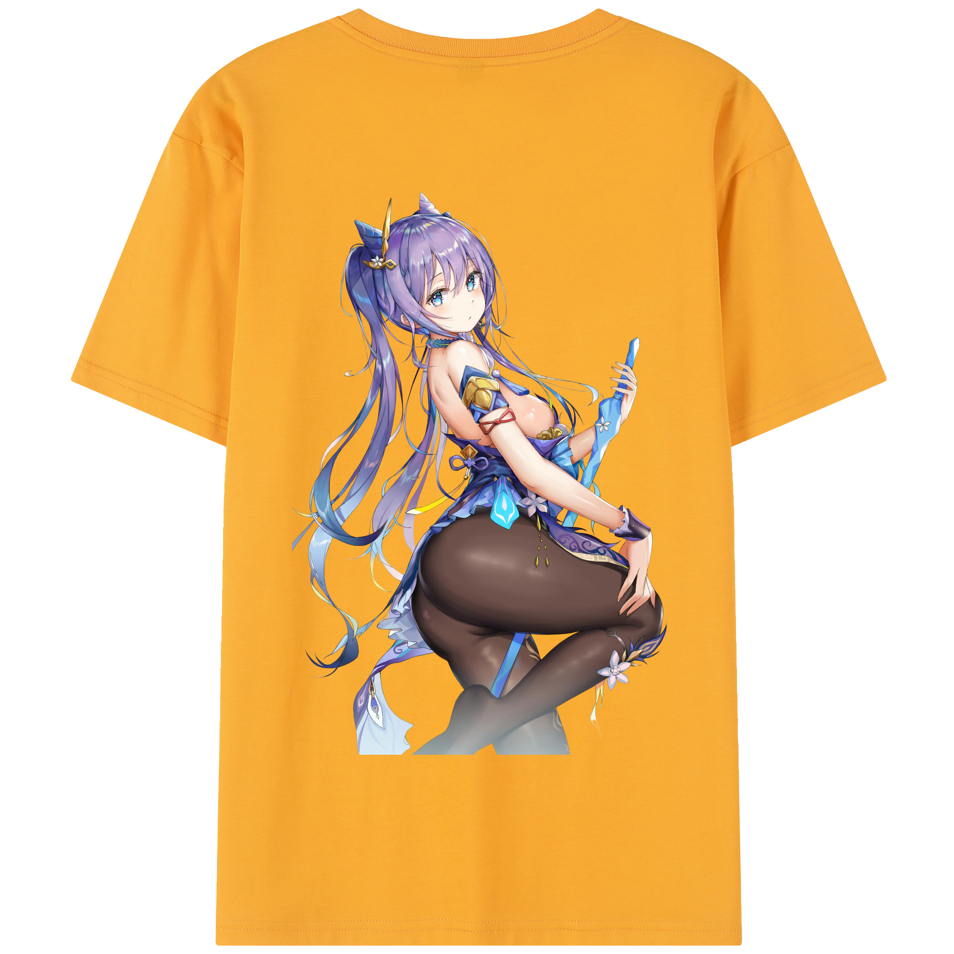 げんし神 刻晴 こくせい genshin Kokusei 綿100％半袖Tシャツ（背面プリント）
