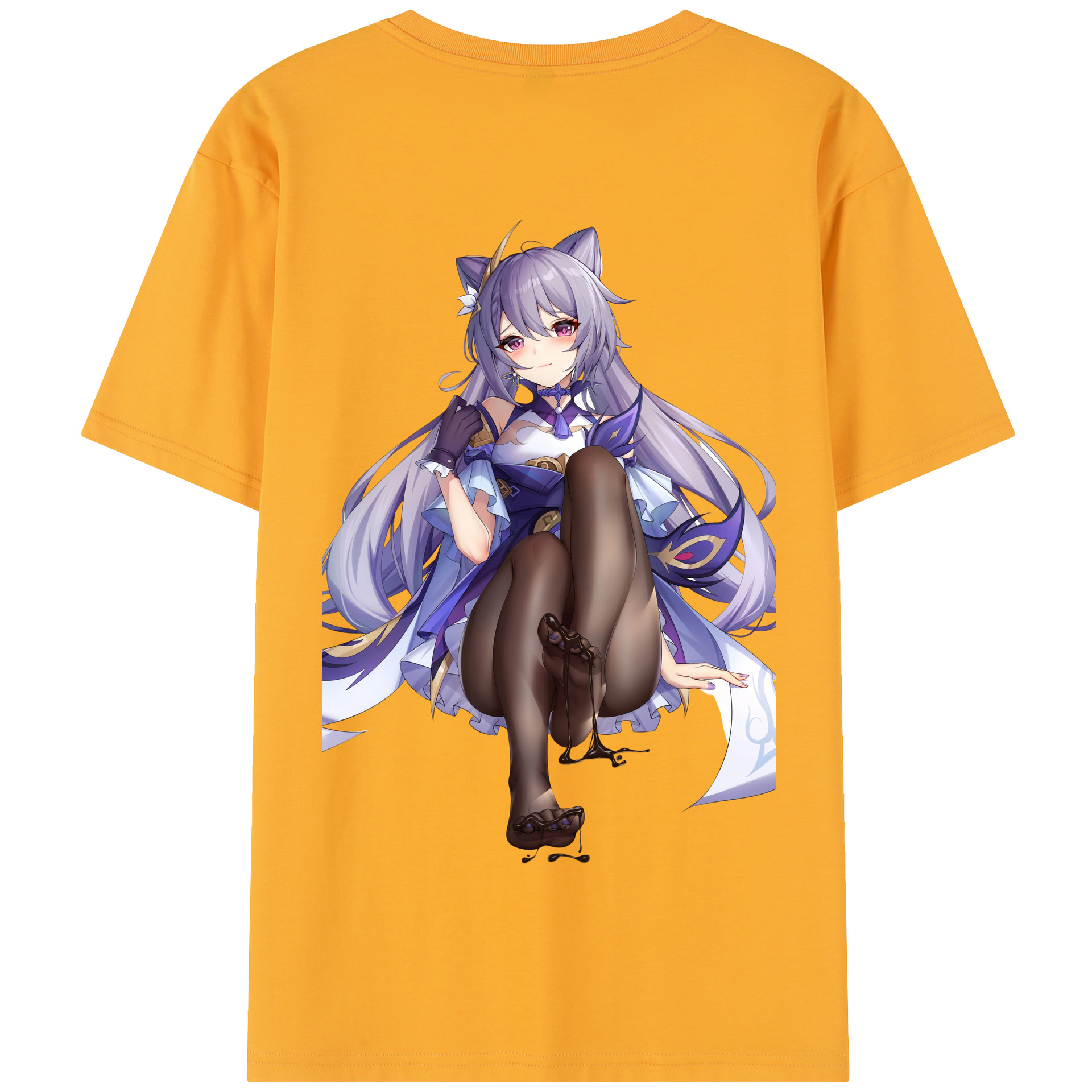 げんし神 刻晴 こくせい genshin Kokusei 綿100％半袖Tシャツ（背面プリント）