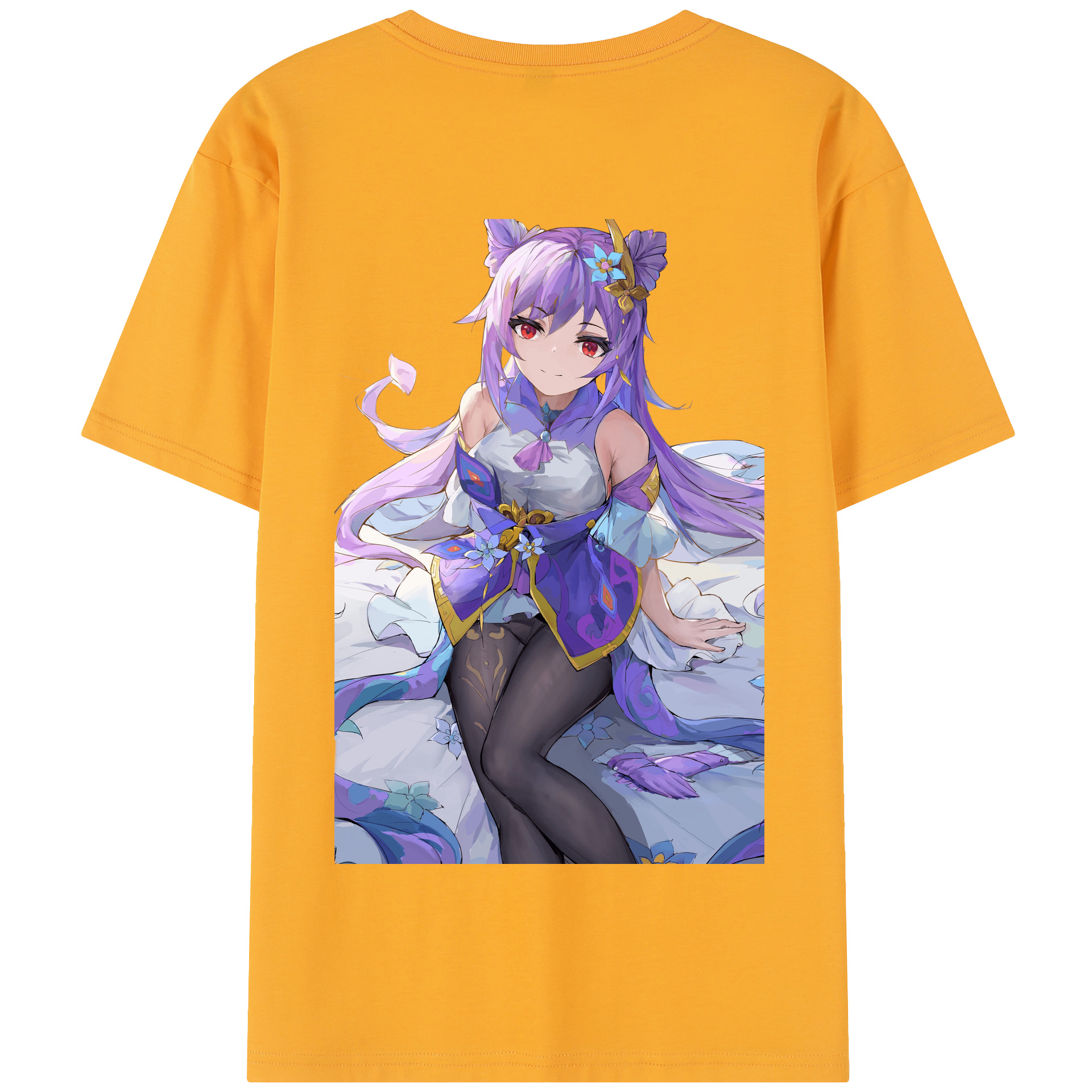 げんし神 刻晴 こくせい genshin Kokusei 綿100％半袖Tシャツ（背面プリント）