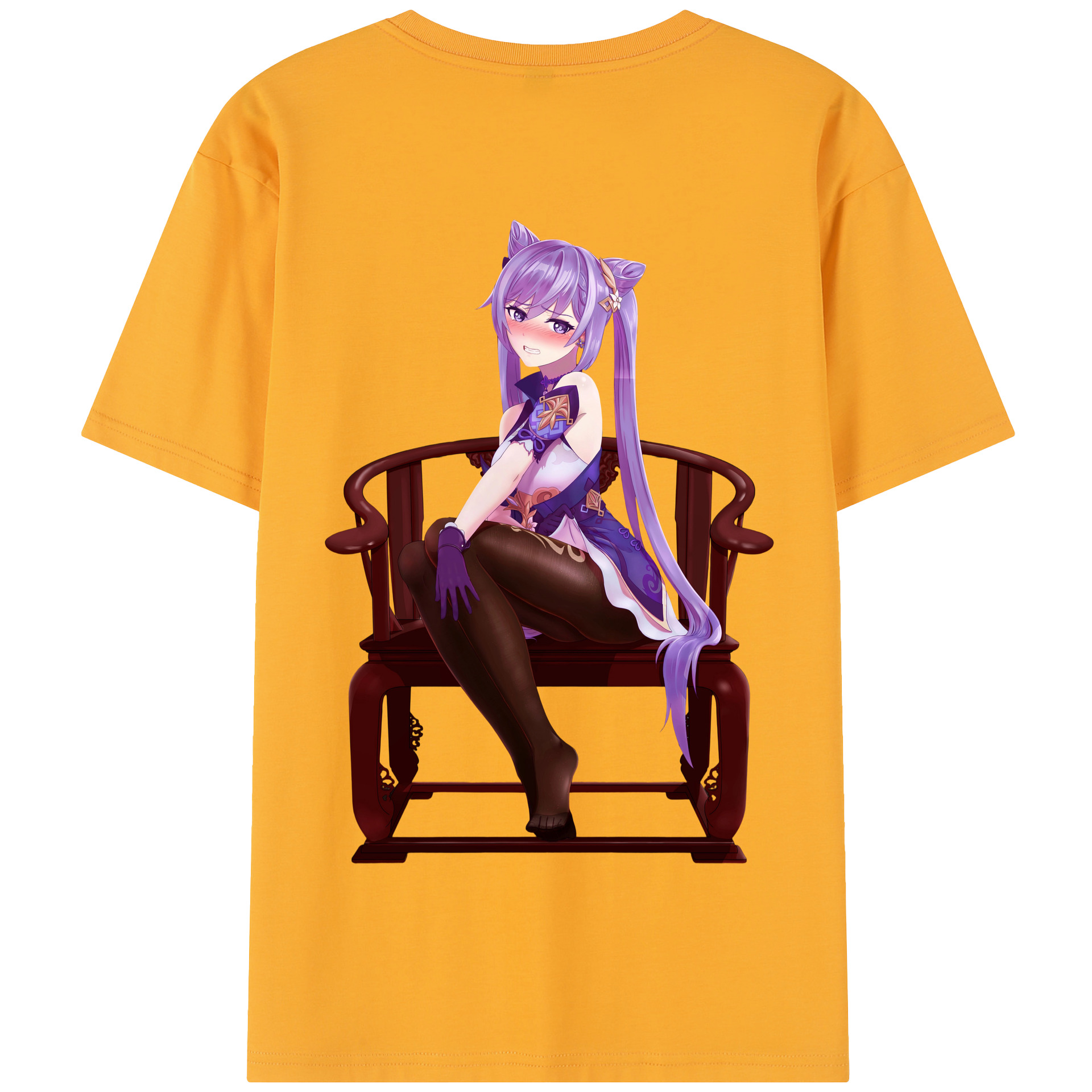 げんし神 刻晴 こくせい genshin Kokusei 綿100％半袖Tシャツ（背面プリント）