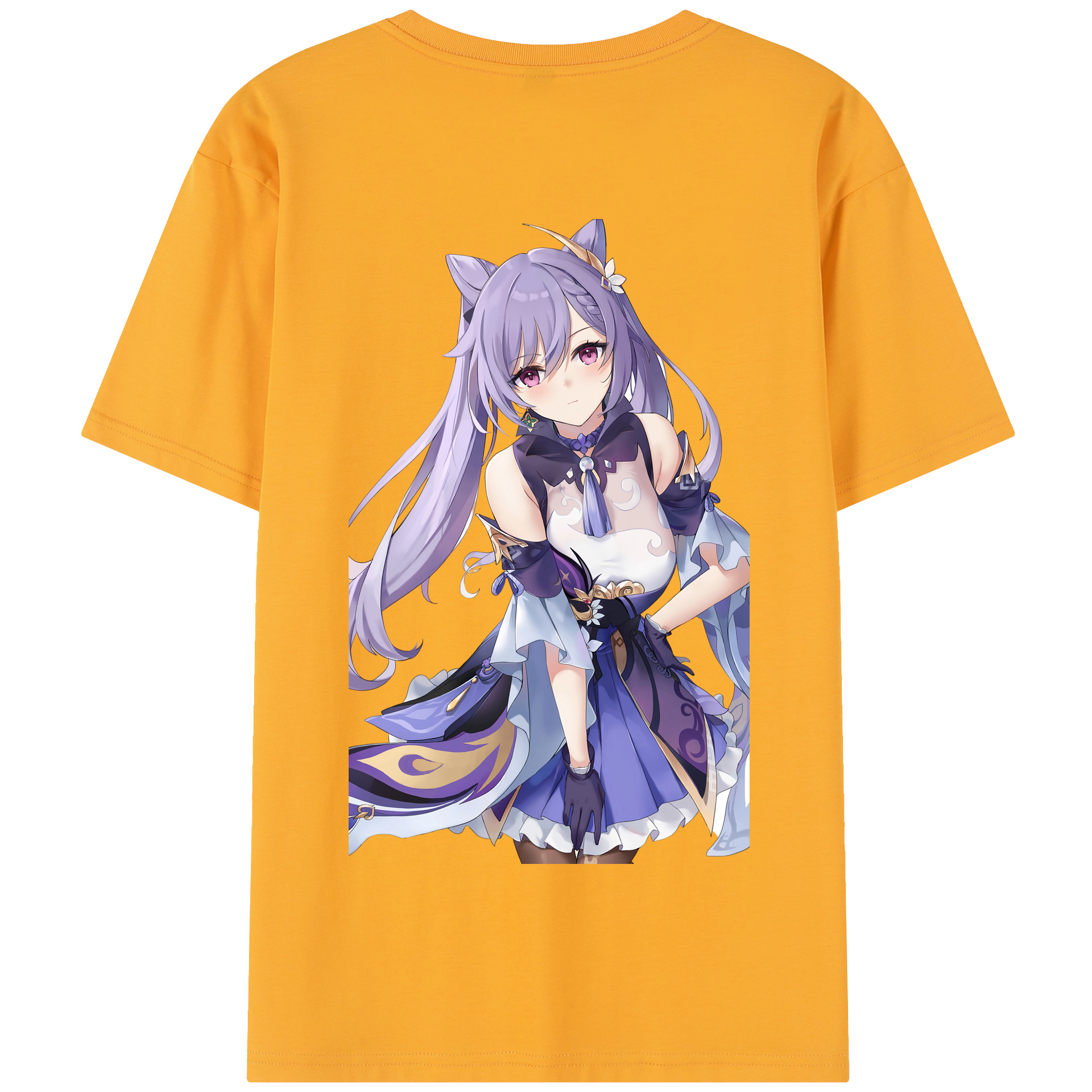 げんし神 刻晴 こくせい genshin Kokusei 綿100％半袖Tシャツ（背面プリント）