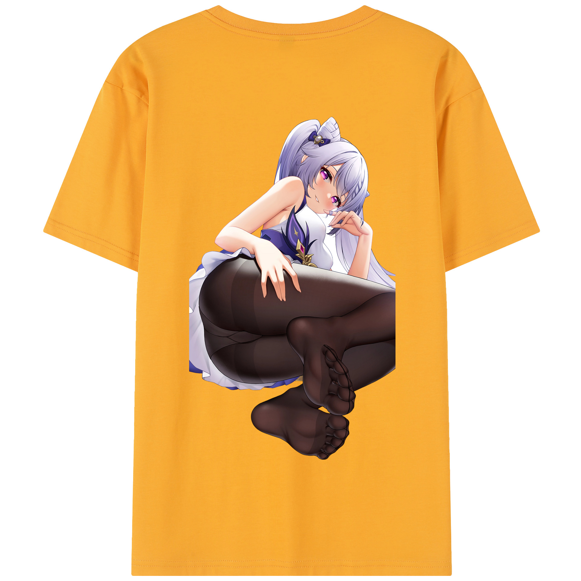 げんし神 刻晴 こくせい genshin Kokusei 綿100％半袖Tシャツ（背面プリント）