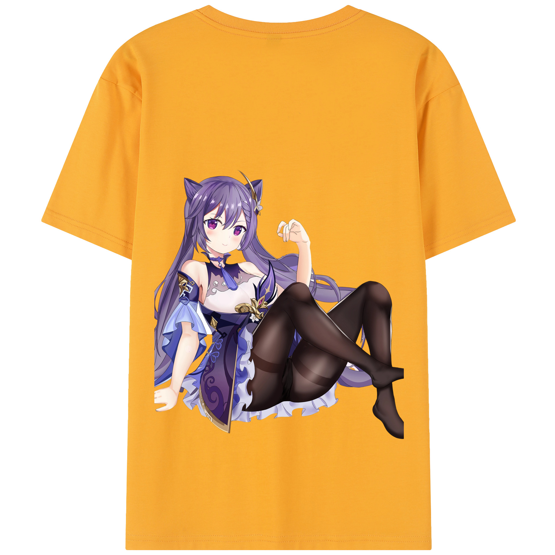 げんし神 刻晴 こくせい genshin Kokusei 綿100％半袖Tシャツ（背面プリント）