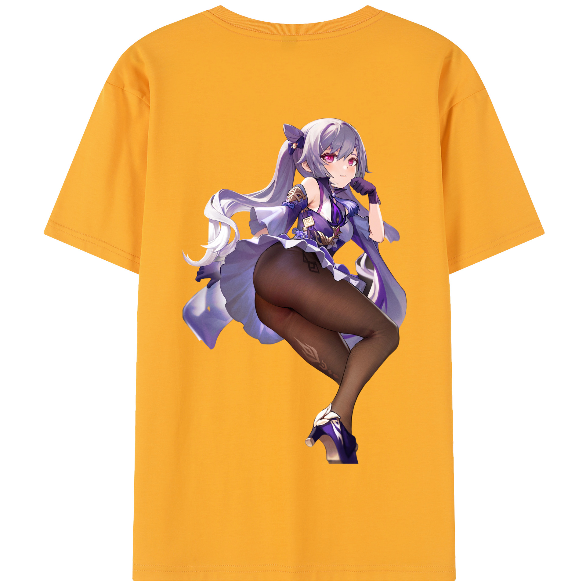 げんし神 刻晴 こくせい genshin Kokusei 綿100％半袖Tシャツ（背面プリント）
