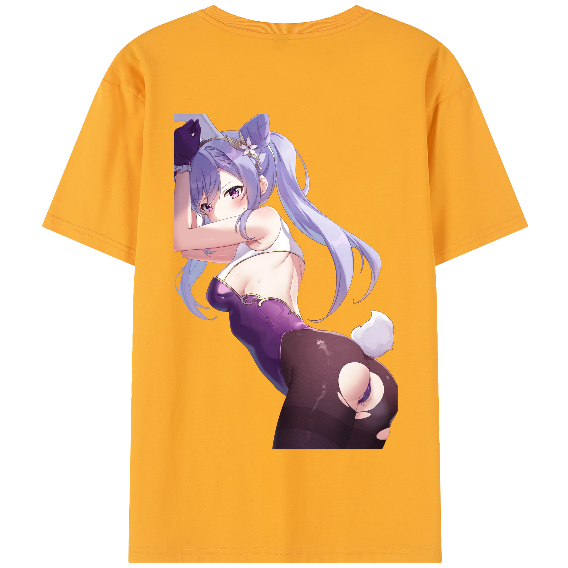 げんし神 刻晴 こくせい genshin Kokusei 綿100％半袖Tシャツ（背面プリント）