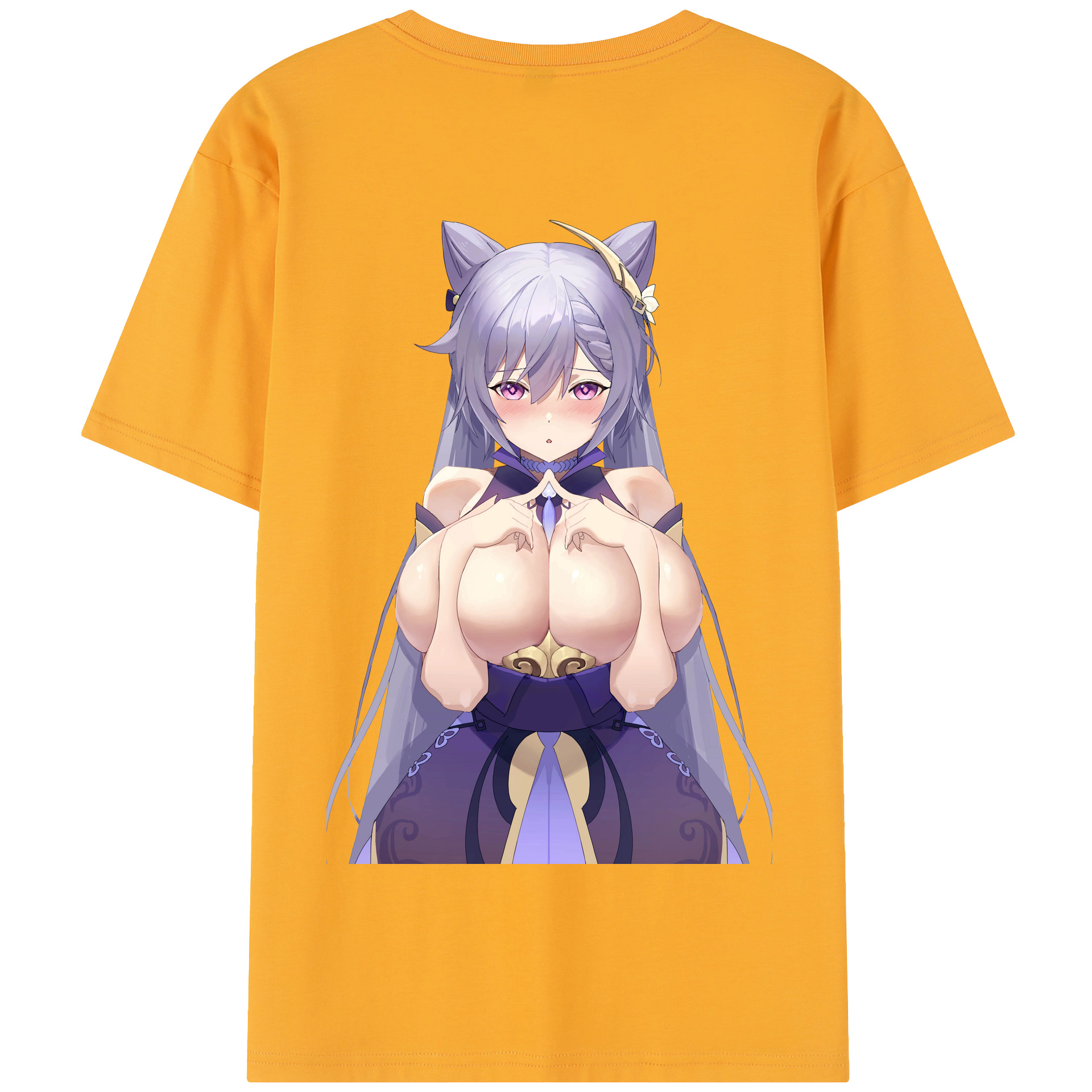 げんし神 刻晴 こくせい genshin Kokusei 綿100％半袖Tシャツ（背面プリント）