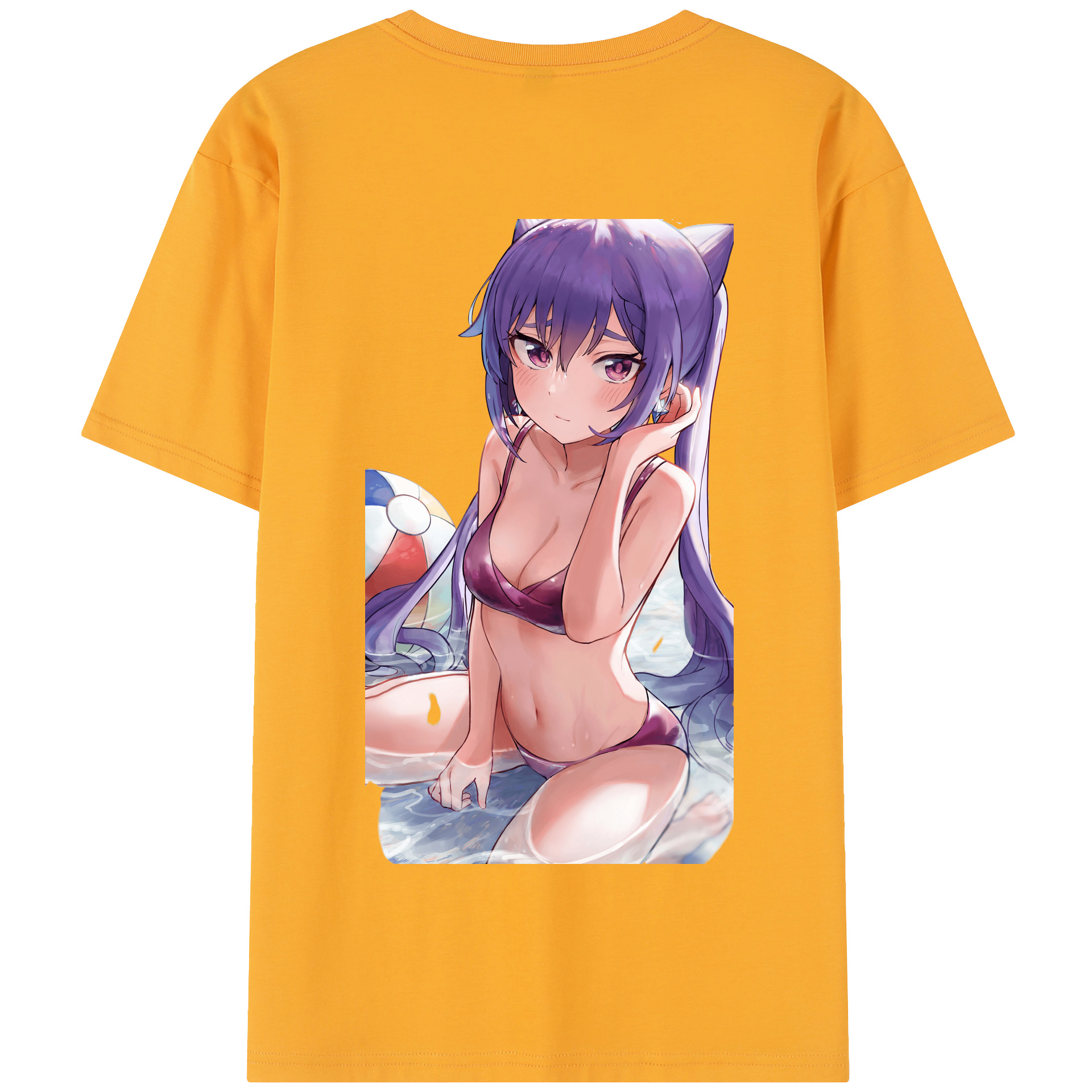 げんし神 刻晴 こくせい genshin Kokusei 綿100％半袖Tシャツ（背面プリント）