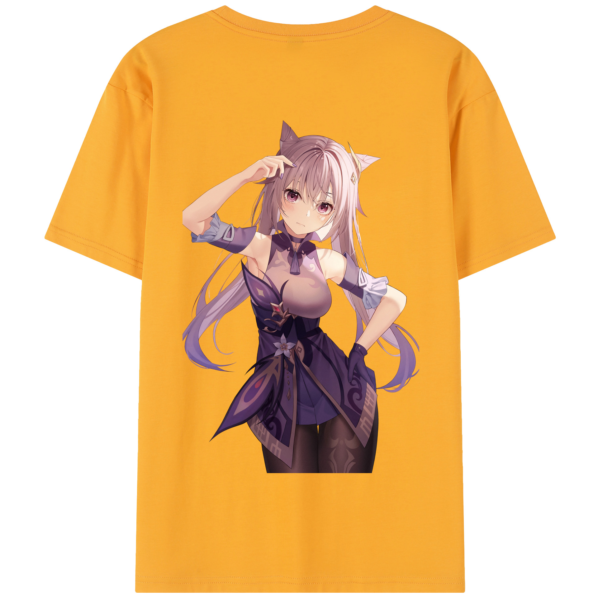 げんし神 刻晴 こくせい genshin Kokusei 綿100％半袖Tシャツ（背面プリント）