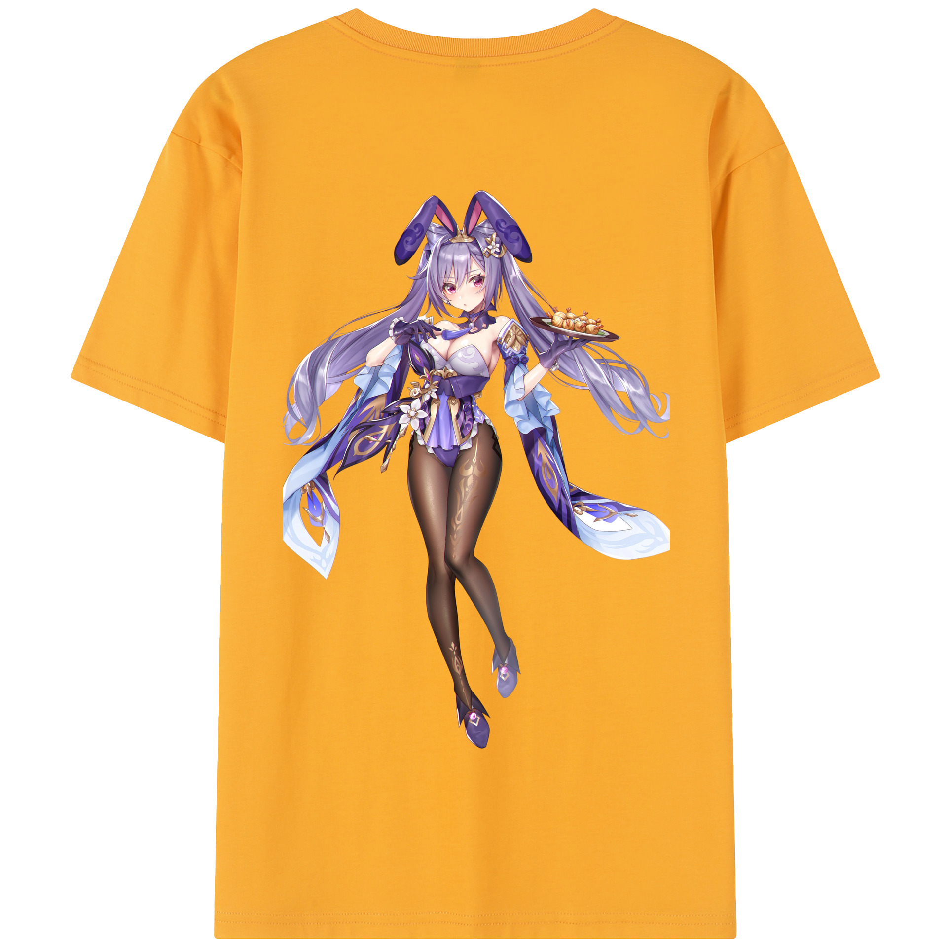 げんし神 刻晴 こくせい genshin Kokusei 綿100％半袖Tシャツ（背面プリント）