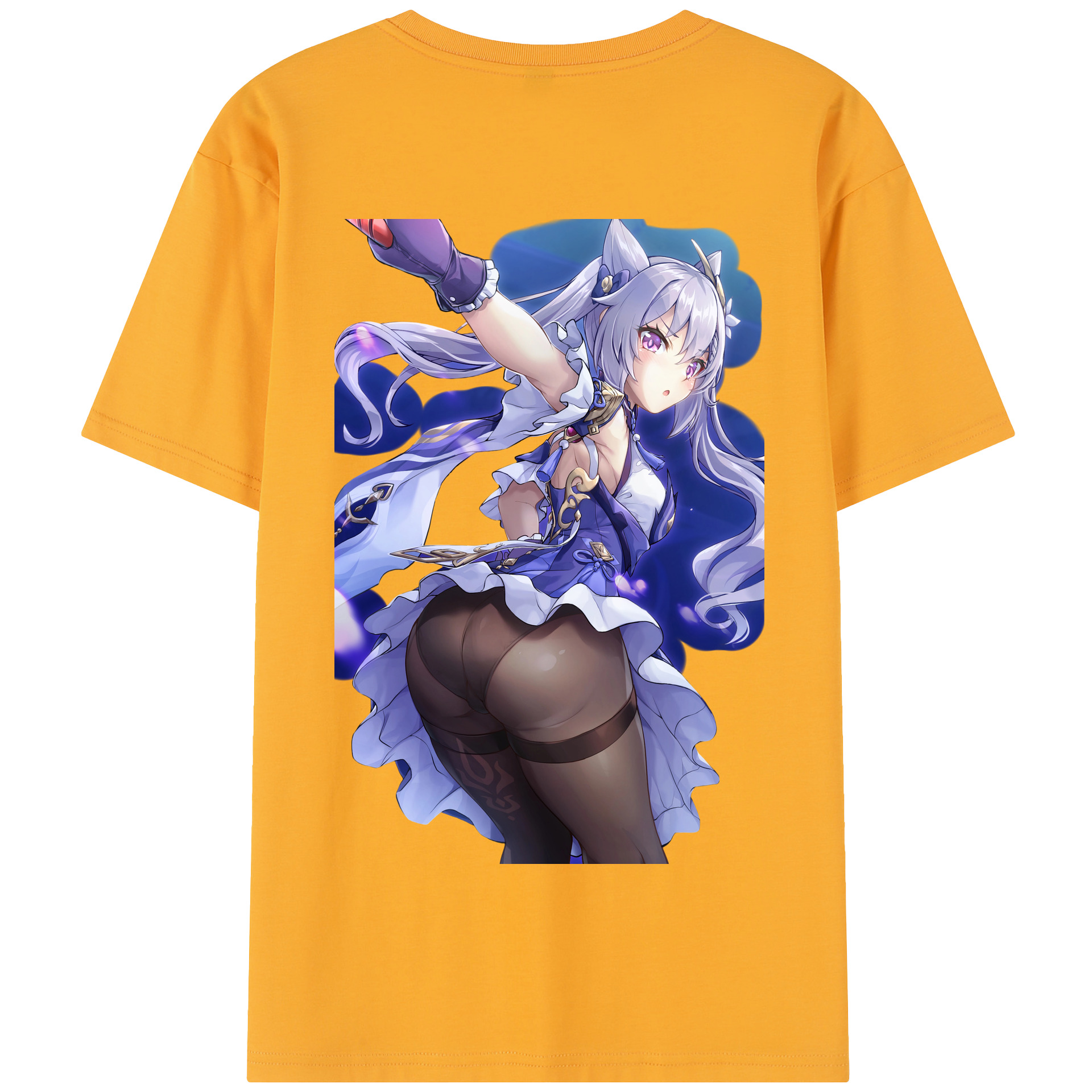 げんし神 刻晴 こくせい genshin Kokusei 綿100％半袖Tシャツ（背面プリント）