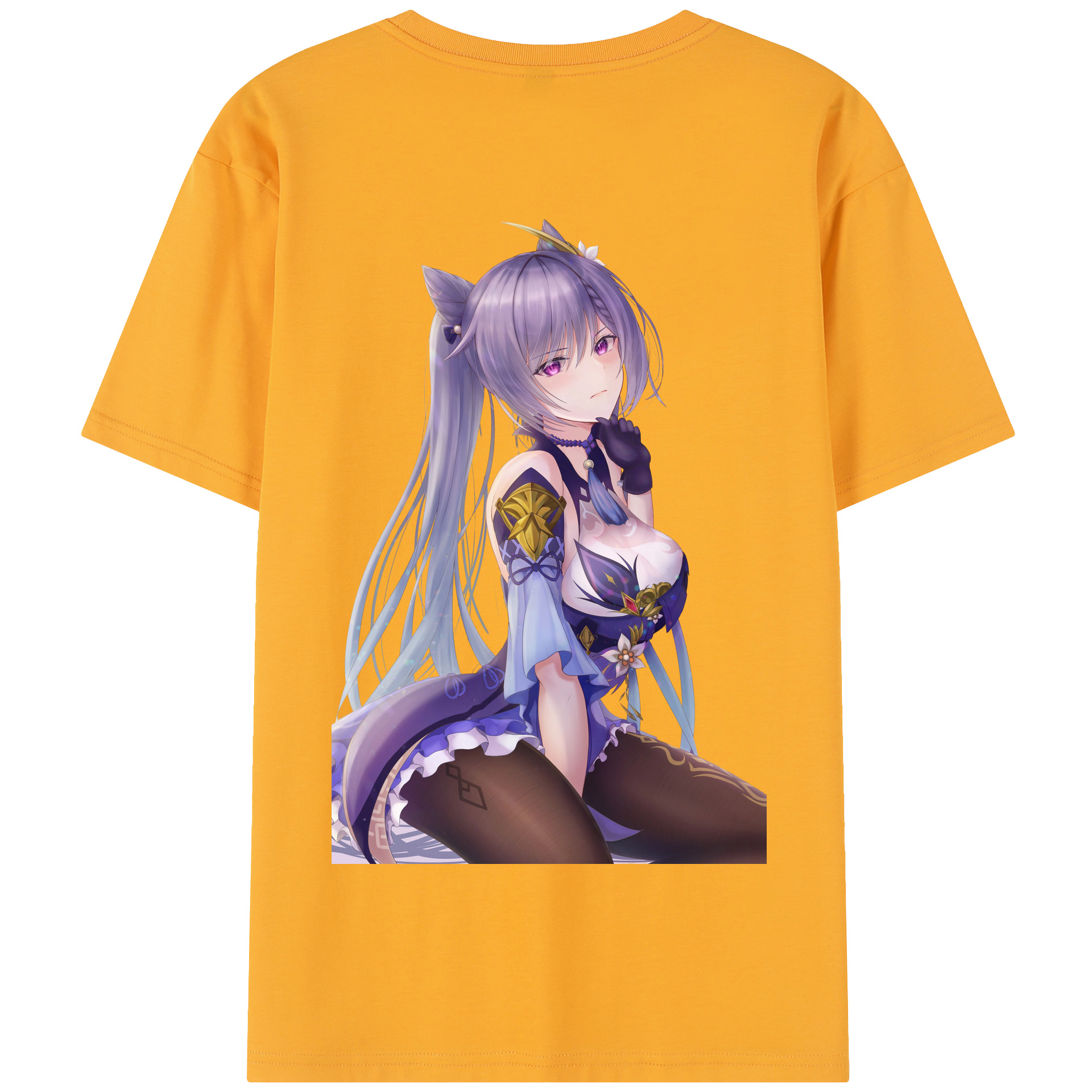 げんし神 刻晴 こくせい genshin Kokusei 綿100％半袖Tシャツ（背面プリント）
