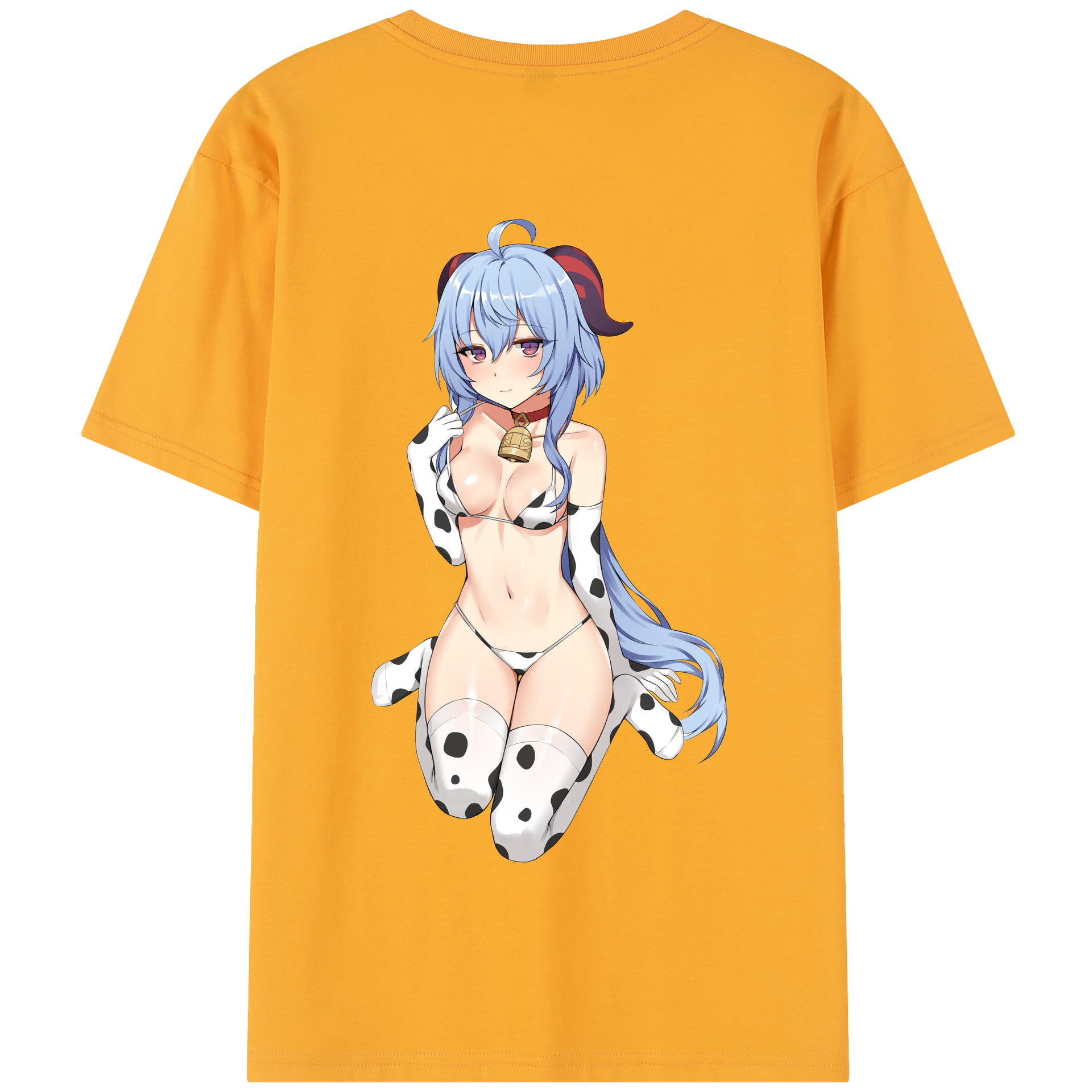 げんし神 甘雨 かんう genshin Ganyu 綿100％半袖Tシャツ（背面プリント）