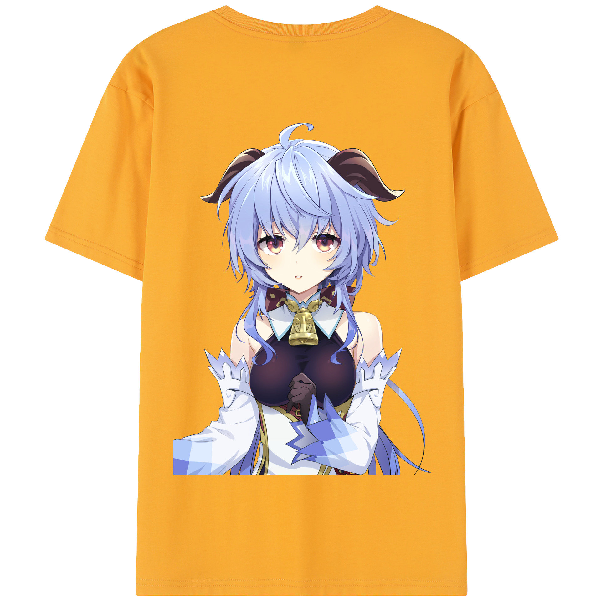 げんし神 甘雨 かんう genshin Ganyu 綿100％半袖Tシャツ（背面プリント）