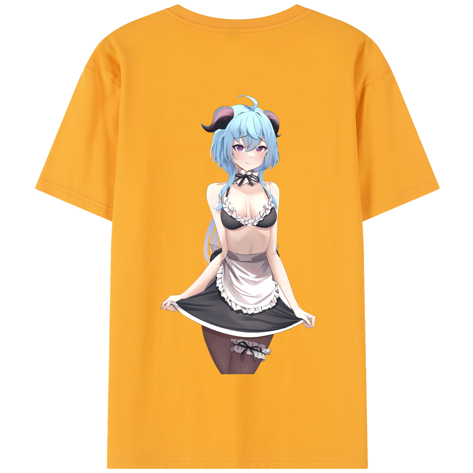 げんし神 甘雨 かんう genshin Ganyu 綿100％半袖Tシャツ（背面プリント）