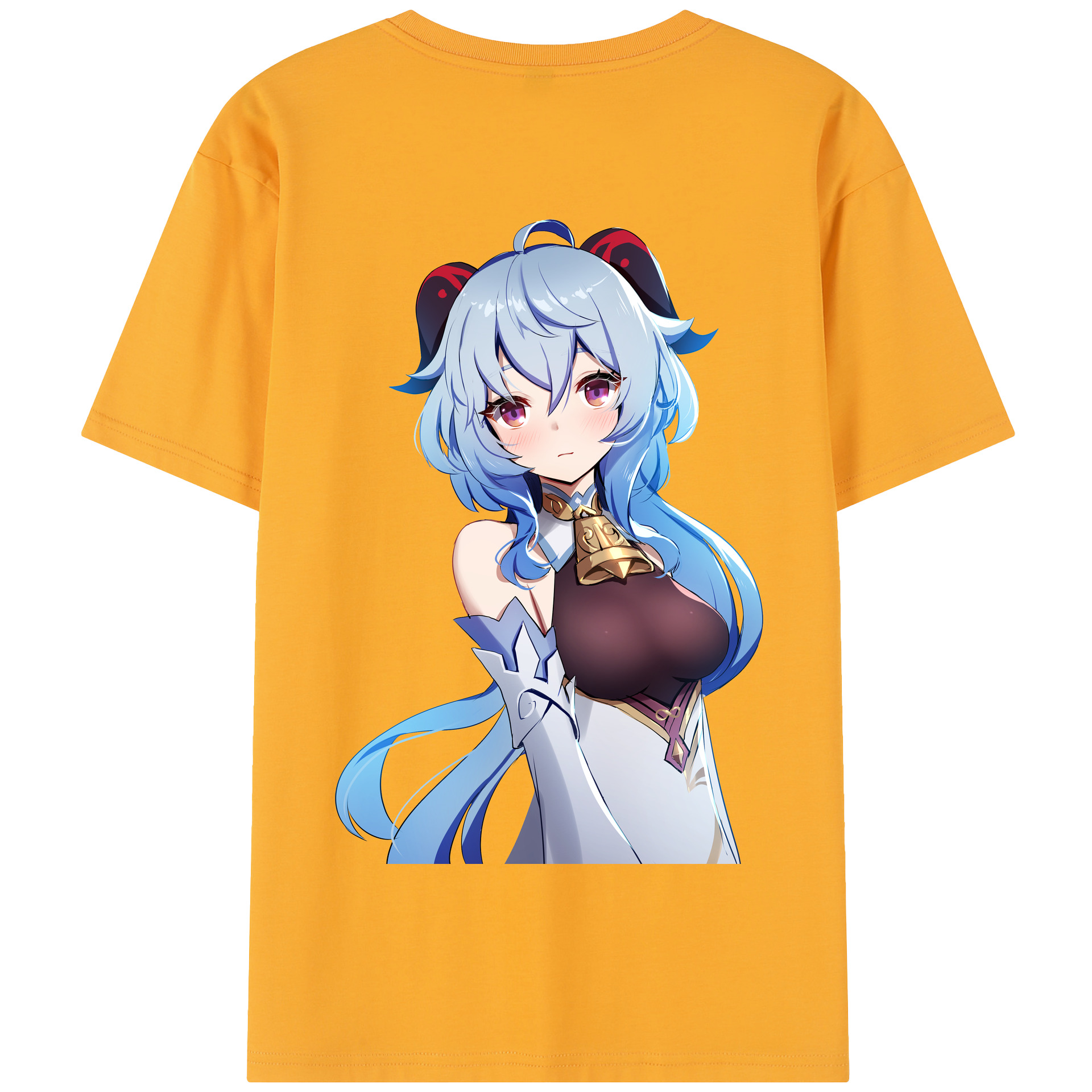 げんし神 甘雨 かんう genshin Ganyu 綿100％半袖Tシャツ（背面プリント）