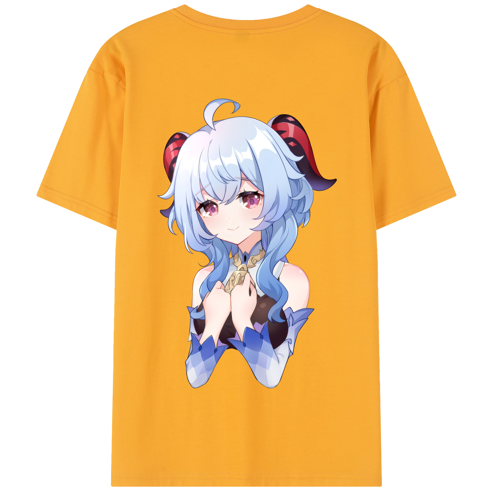 げんし神 甘雨 かんう genshin Ganyu 綿100％半袖Tシャツ（背面プリント）