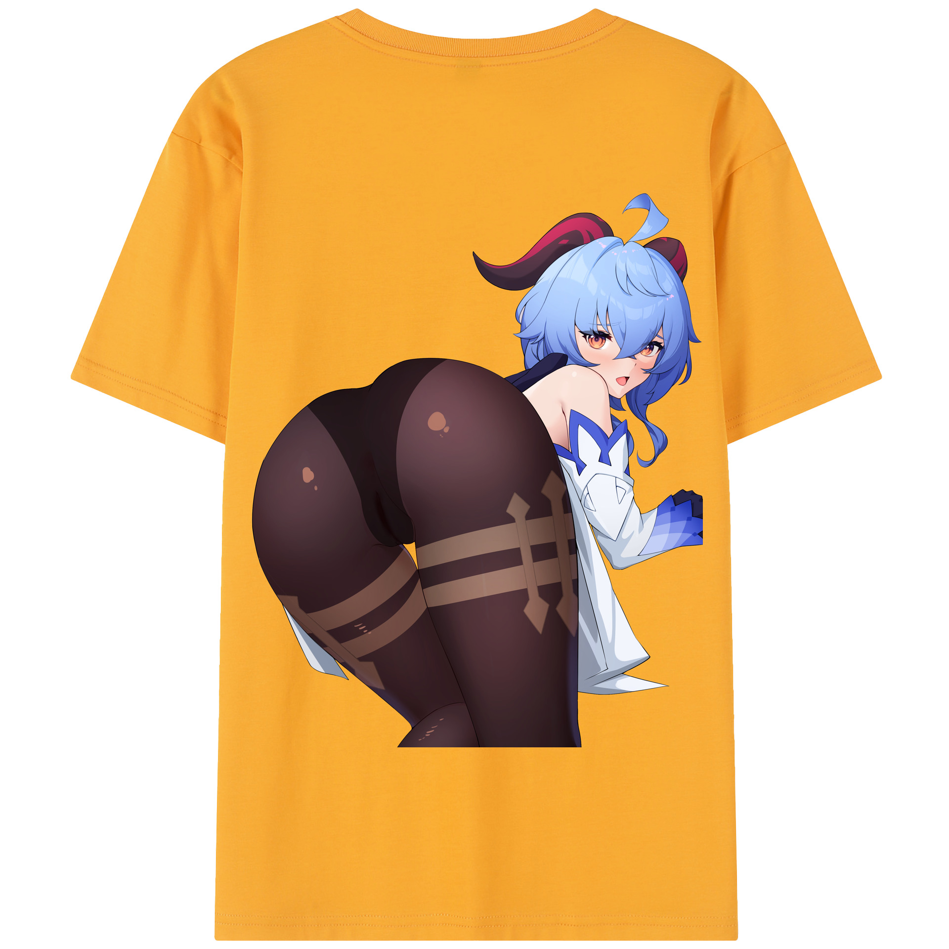 げんし神 甘雨 かんう genshin Ganyu 綿100％半袖Tシャツ（背面プリント）