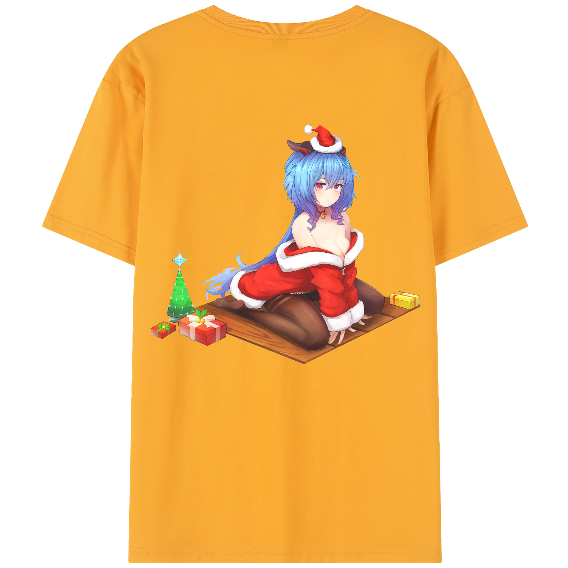 げんし神 甘雨 かんう genshin Ganyu 綿100％半袖Tシャツ（背面プリント）