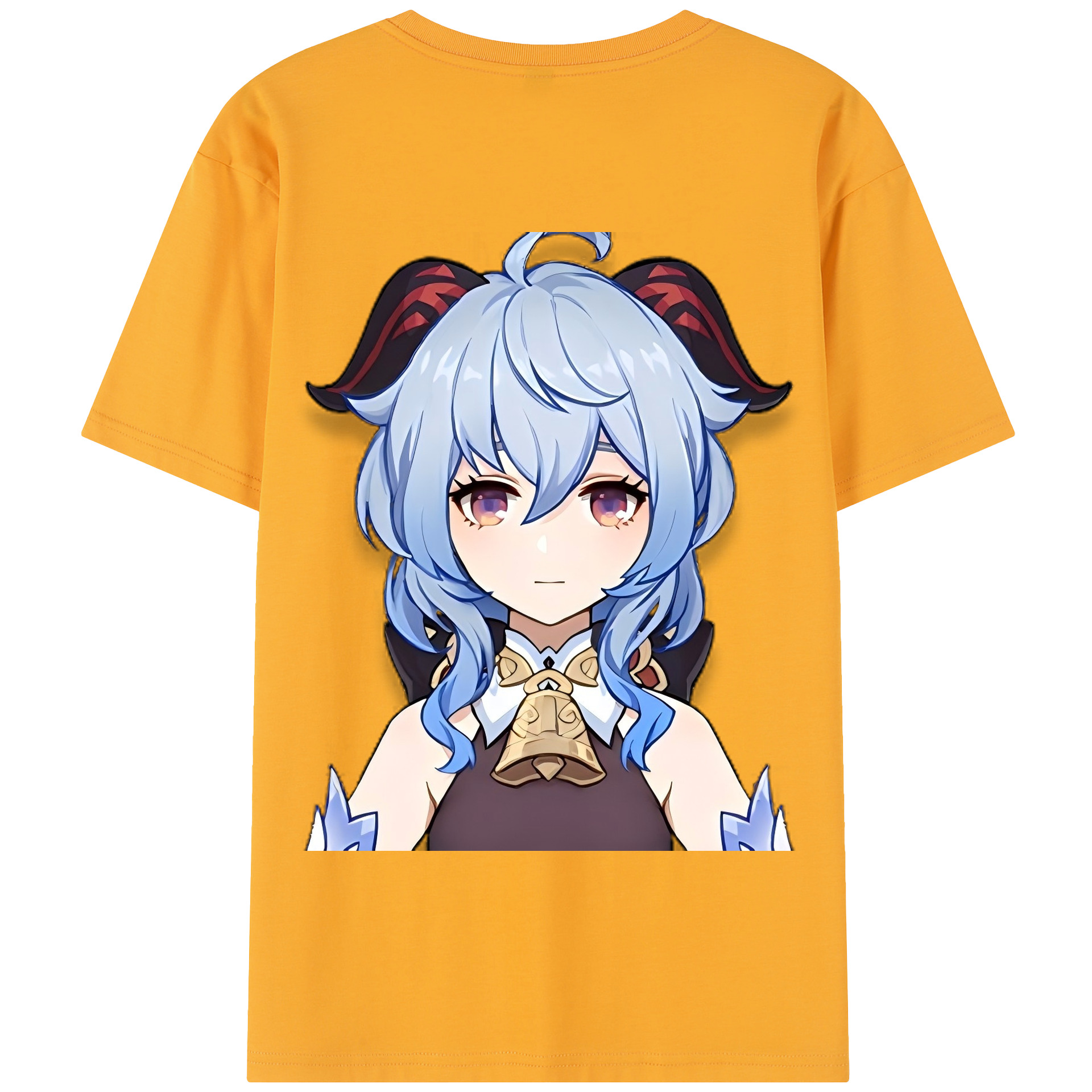 げんし神 甘雨 かんう genshin Ganyu 綿100％半袖Tシャツ（背面プリント）