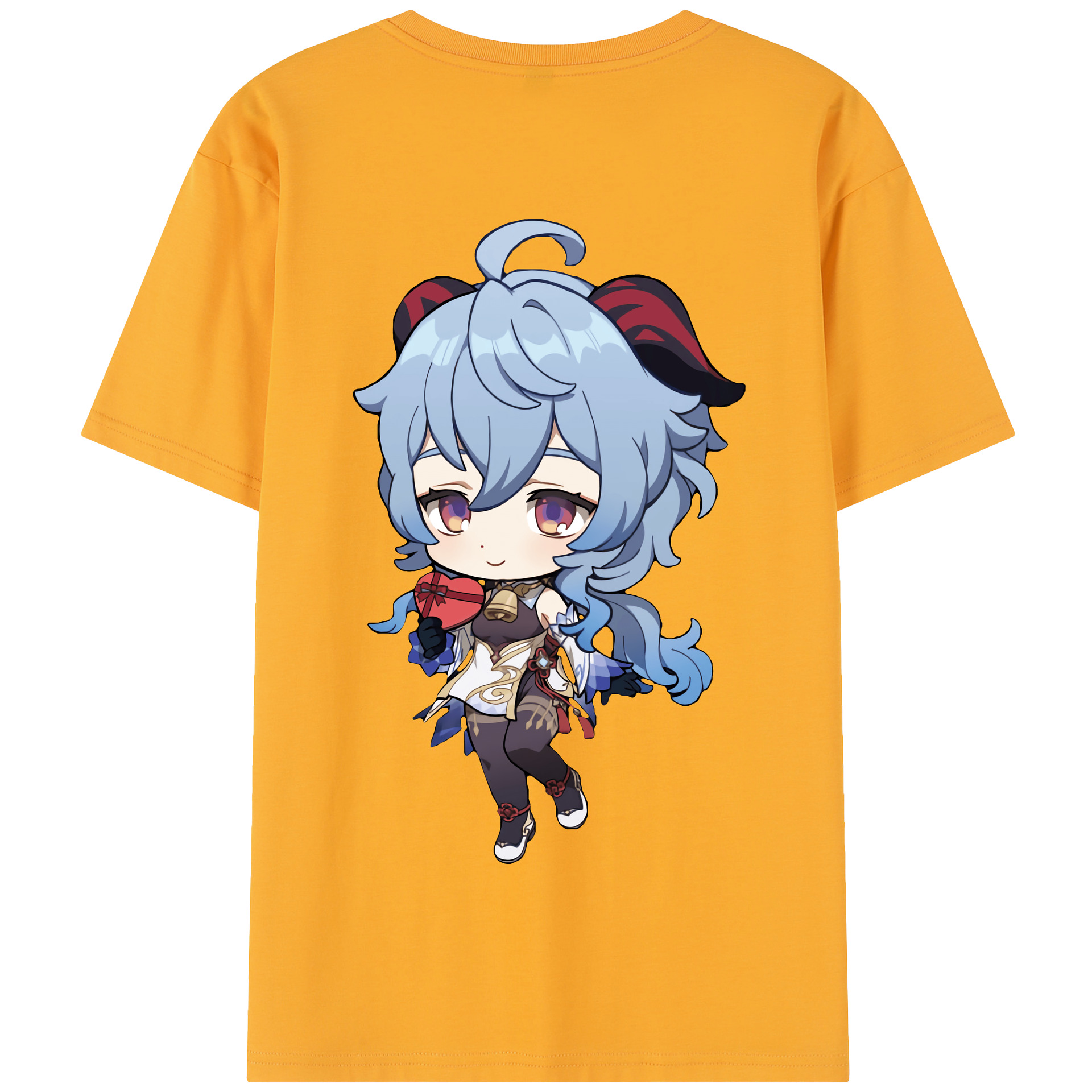 げんし神 甘雨 かんう genshin Ganyu 綿100％半袖Tシャツ（背面プリント）
