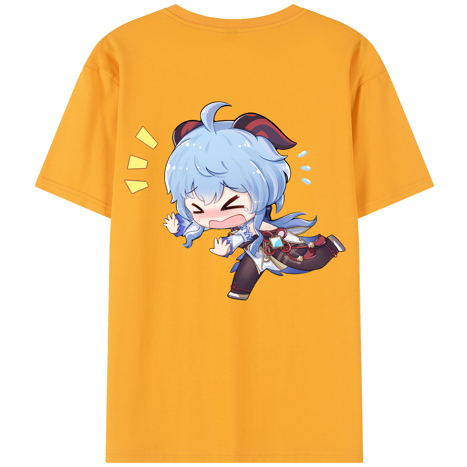 げんし神 甘雨 かんう genshin Ganyu 綿100％半袖Tシャツ（背面プリント）